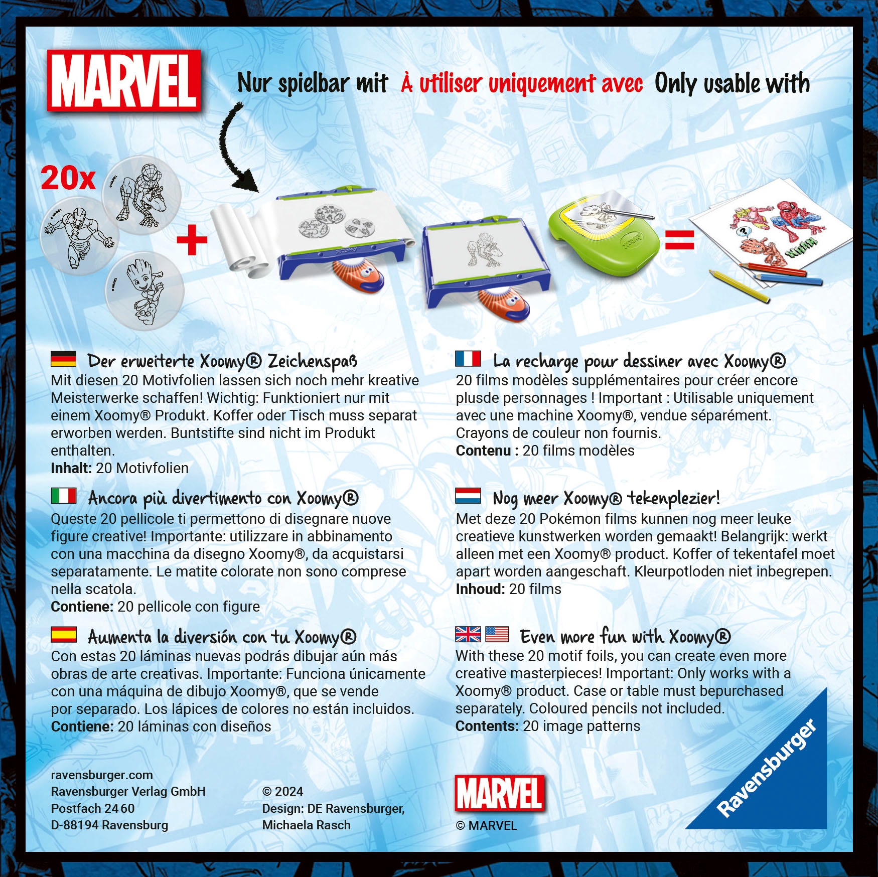 Ravensburger Malvorlage »Xoomy Refill Marvel«, Made in Europe