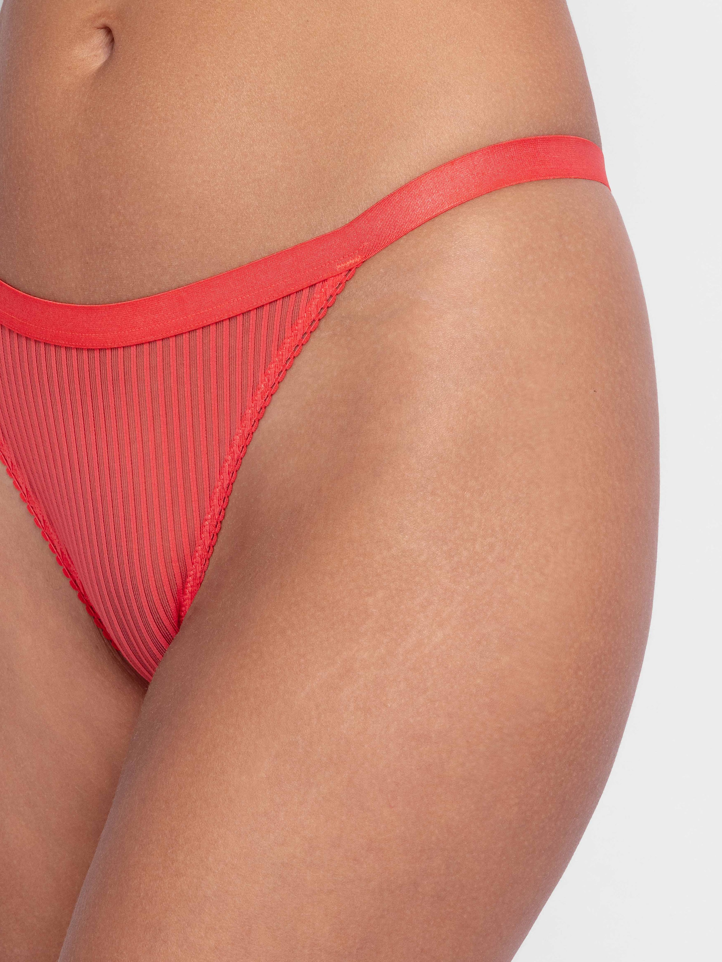 Dorina String »LAMINA-2PP«, (2er Pack), Mit gestreiftem Netzbesatz