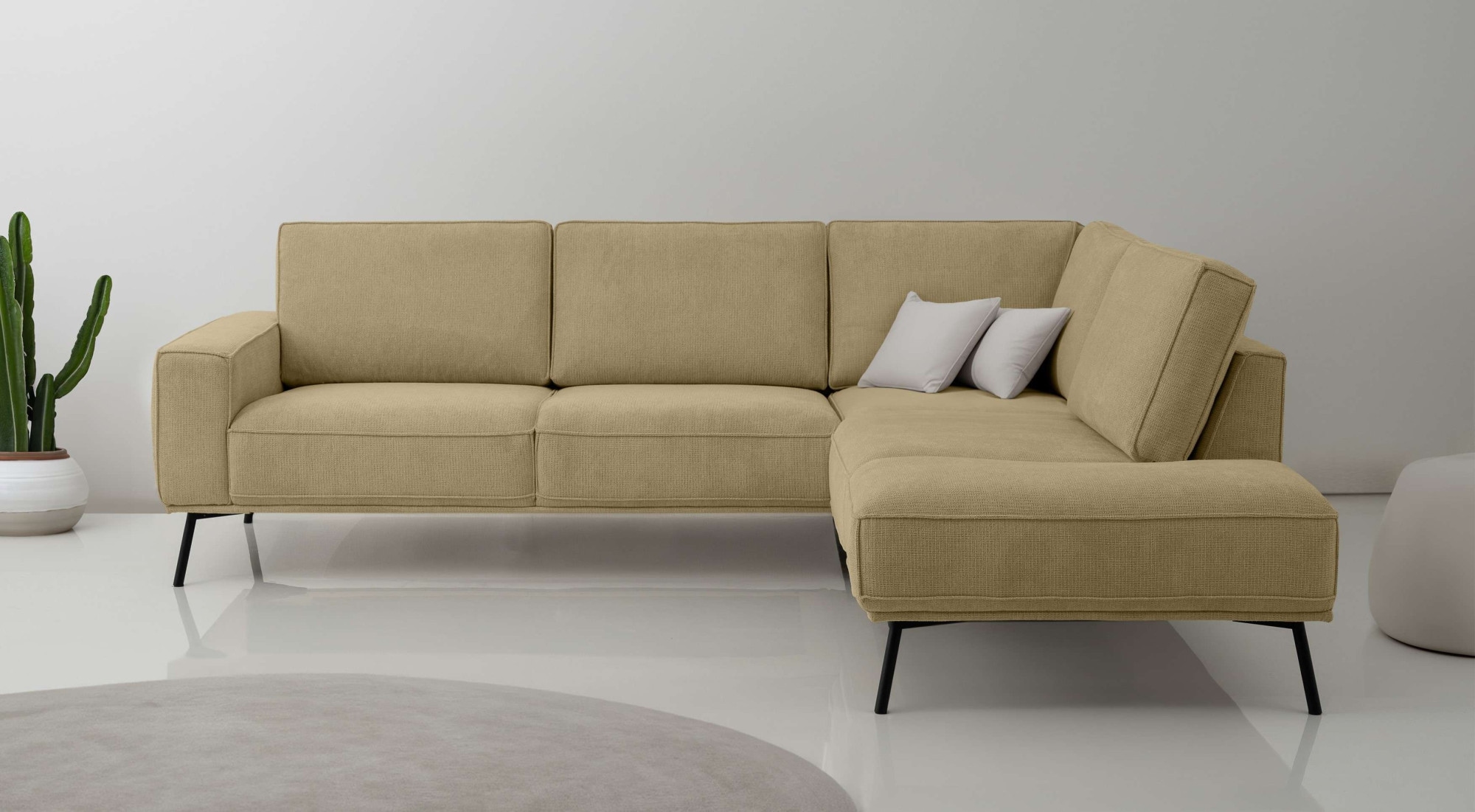 Ecksofa »Vosby«, Breite 260 cm, Chenille, mit dekorativer Kedernaht