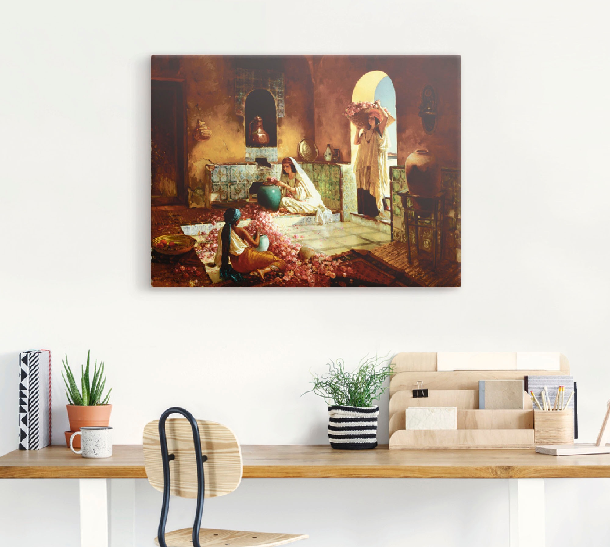 Artland Wandbild "Die Rosenernte." Frau 1 Stk. tlg. als Leinwandbild, Poste günstig online kaufen
