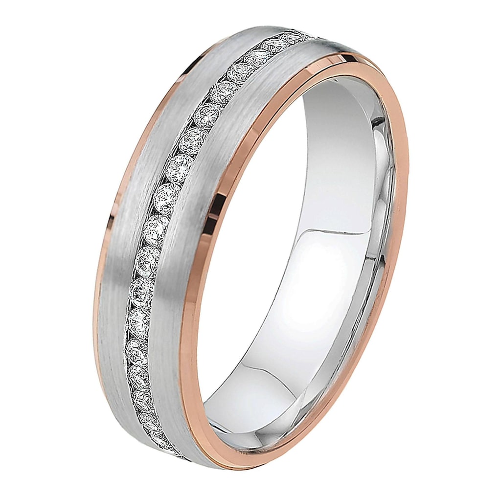 DOOSTI Trauring »Schmuck Geschenk Silber 925 Trauring Ehering Partnerring LIEBE«, Made in Germany - wahlweise mit oder ohne Zirkonia