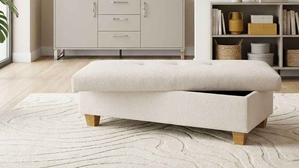 OTTO home Hocker »Egedal« Polsterhocker Egedal mit Staufach, passend zum Sofa