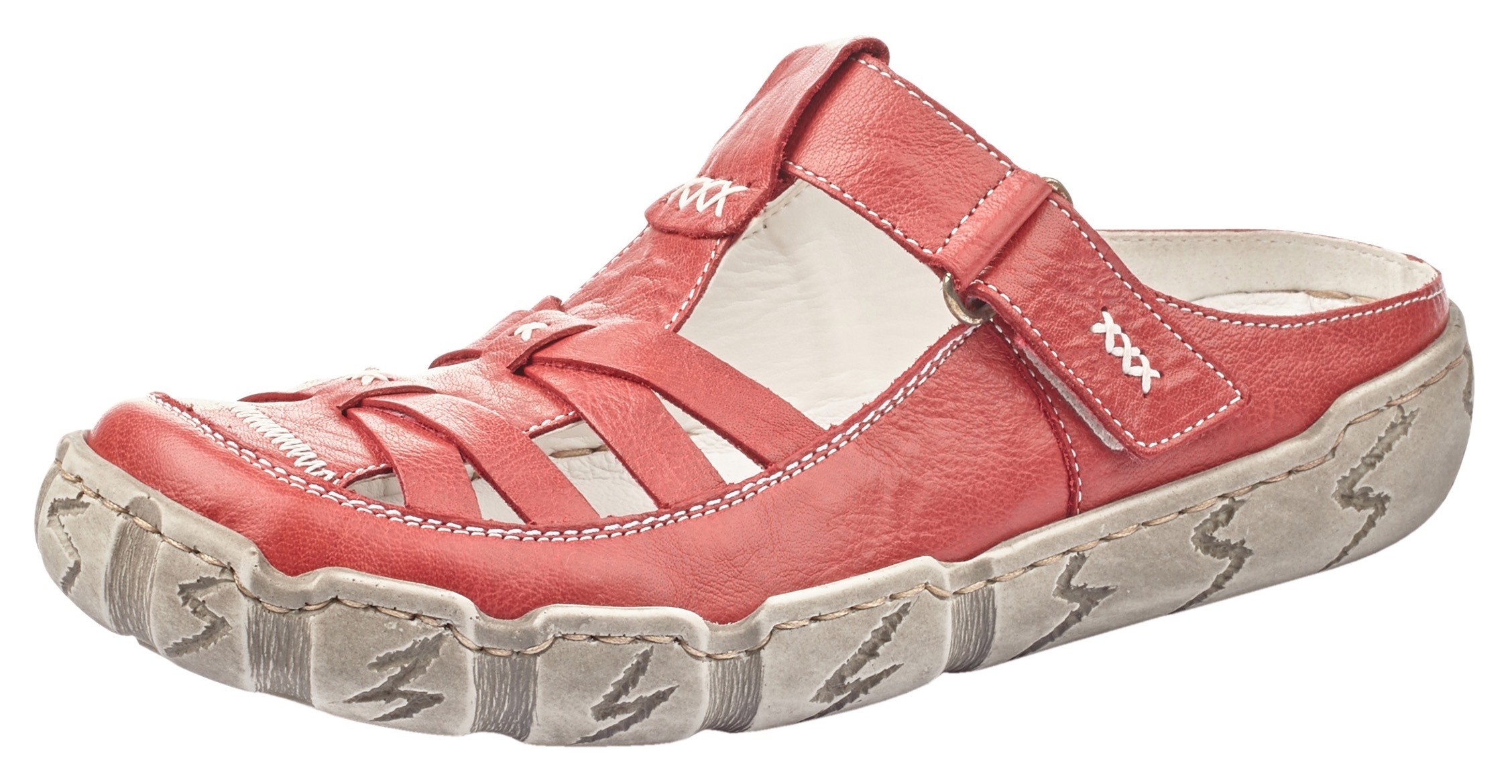 Thumbnail - Rieker Clog Sabot, Sommerschuh, Schlappen, Hausschuh mit Ziernähten