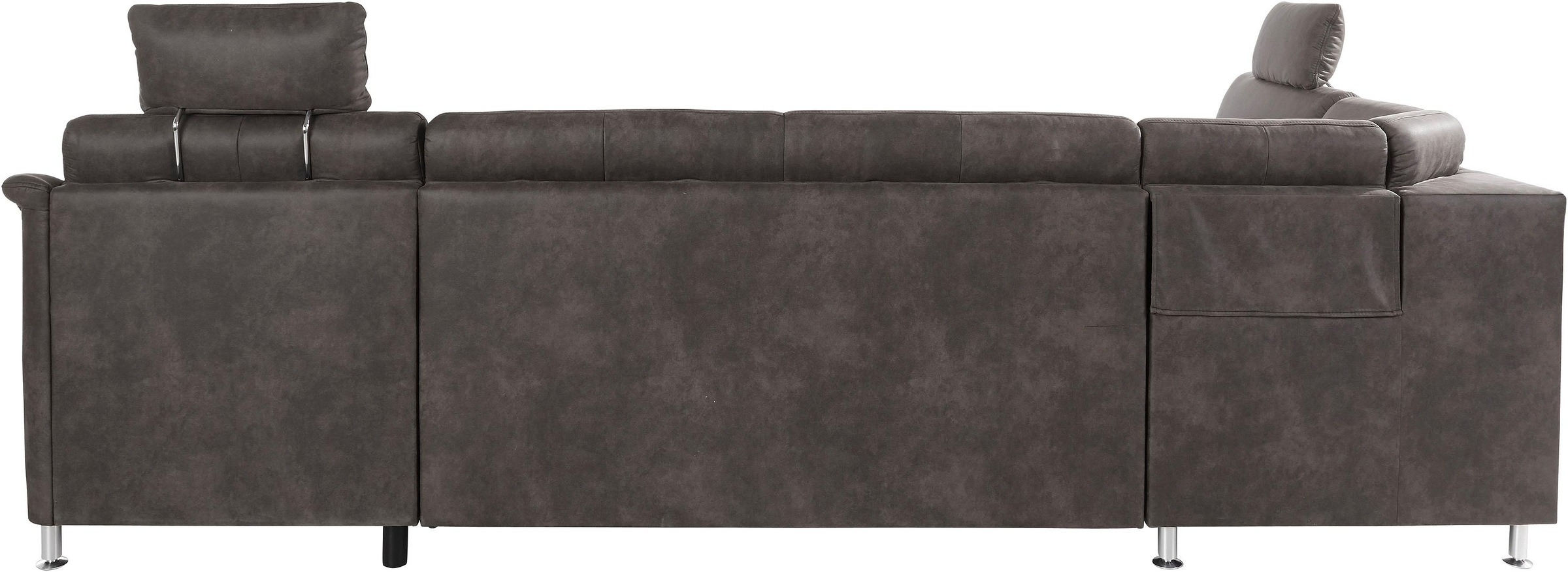 Wohnlandschaft SIT & MORE "Cardoso U-Form", grau (anthrazit), B:324cm H:90cm T:90cm, Luxus-Microfaser 1 (100% Polyester);Luxus-Microfaser 2 (100% Polyester);Luxus-Microfaser ALTARA NUBUCK (100% Polyester), Sofas, Wohnlandschaft, mit Federkern und Kopfstüt 8