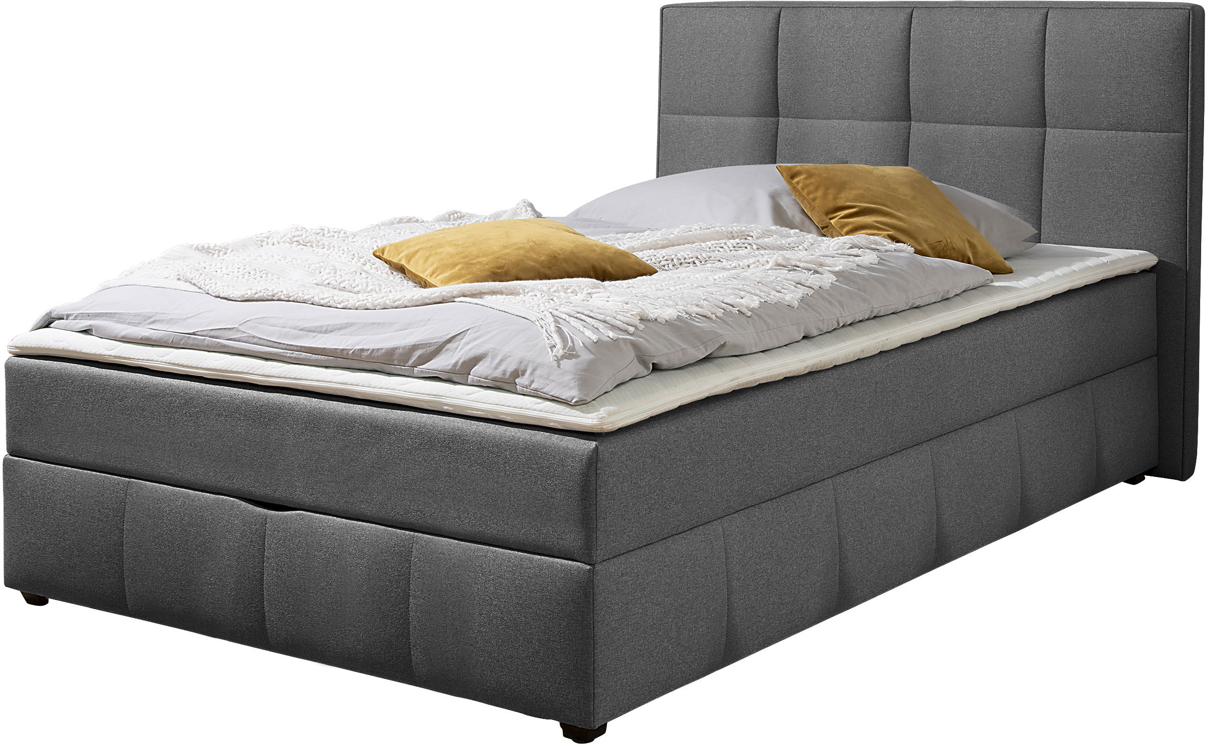Home affaire Boxbett "Niemes inkl. Bettkasten und Topper, auch in Überlänge erhältlich" Boxbett mit Kopfteil, inkl. Topper