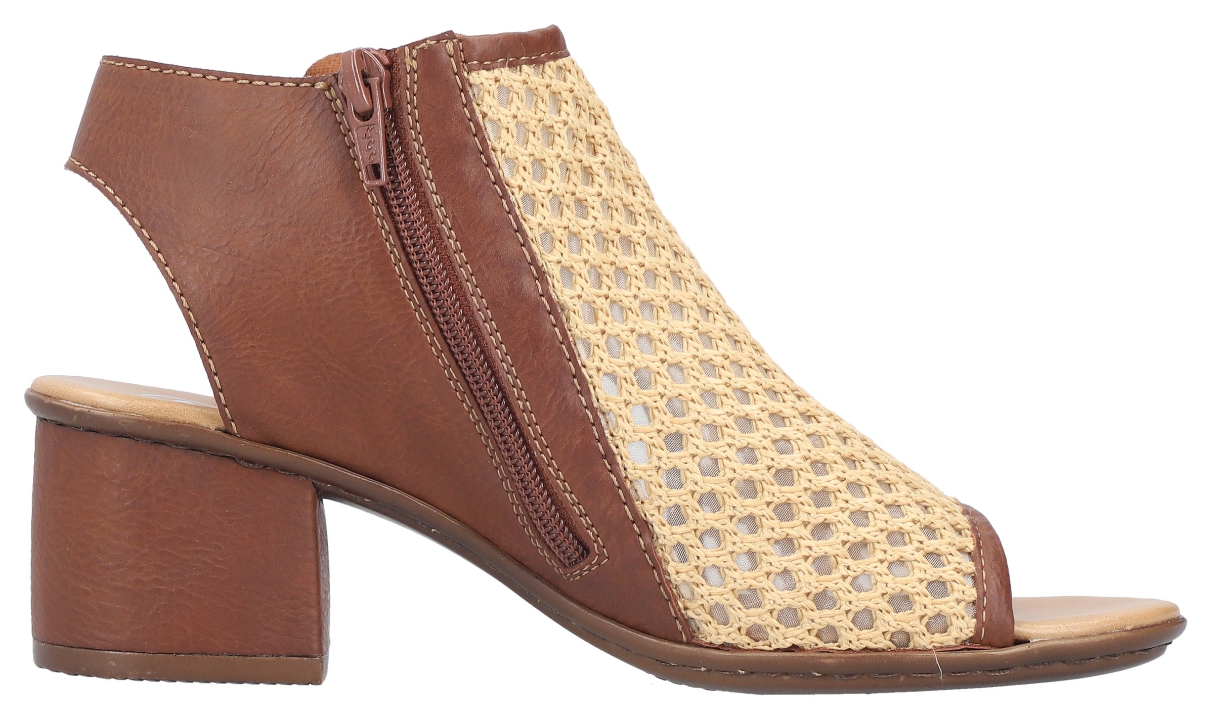 Rieker Schaftsandalette  Sommerschuh, Urlaubsschuh mit dekorativer Blüten-Verzierung