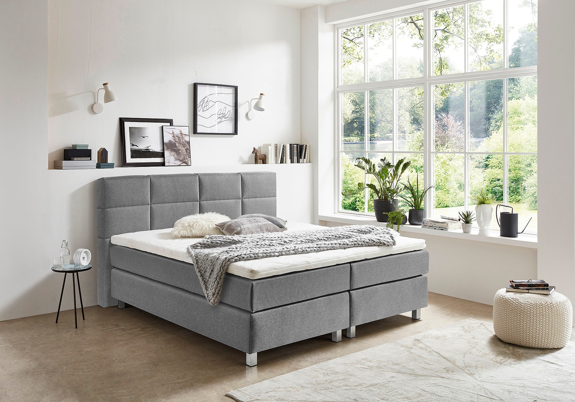 Westfalia Schlafkomfort Boxspringbett, wahlweise mit Kaltschaum-Topper, 2 Matratzenqualitäten