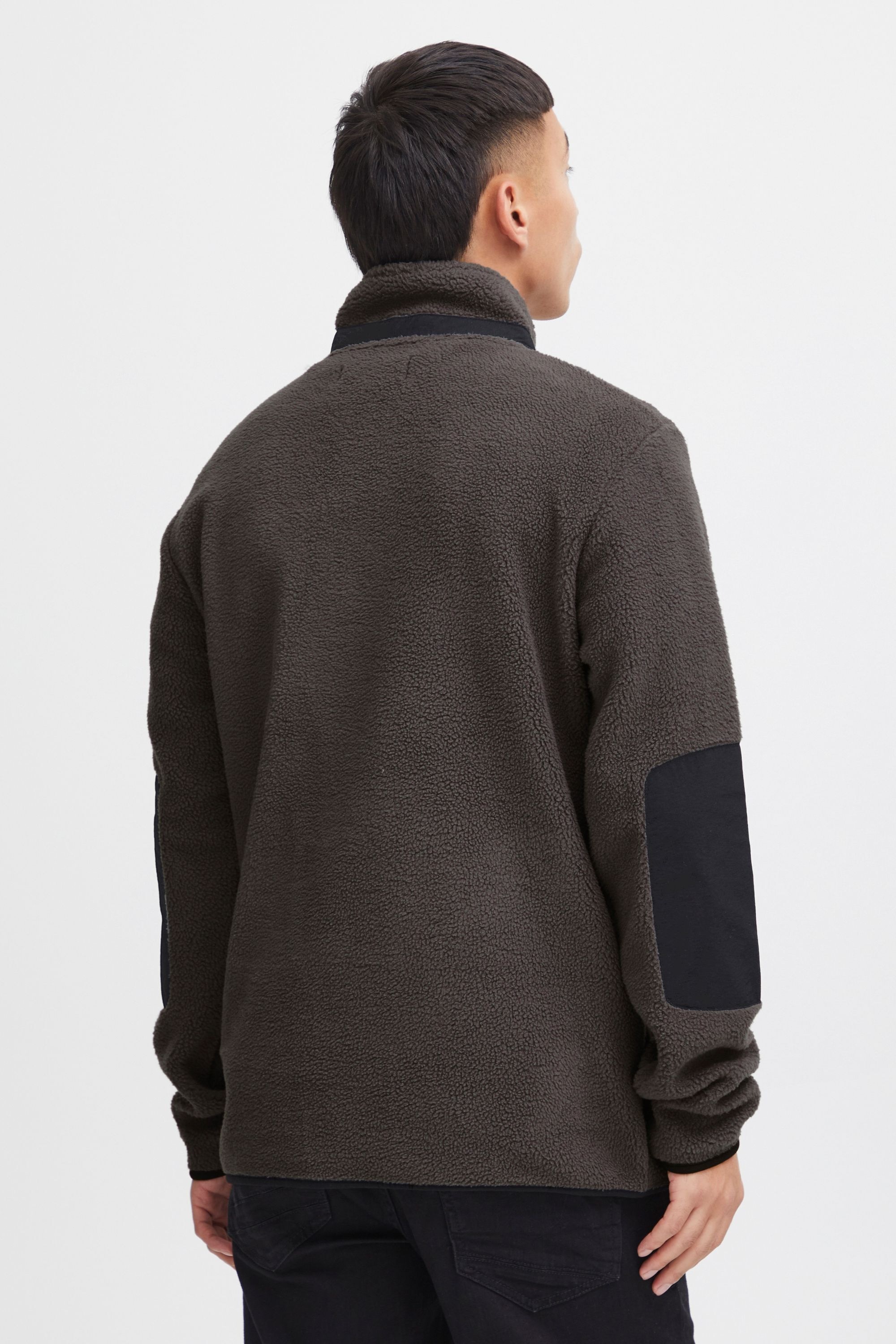 Sweatshirt BLEND "BHLaurup", Herren, Gr. L, iron gate, 100% Polyester, unifarben, regular fit, Sweatshirts Sweatshirt, Gemütlicher Teddy-Troyer mit Reißverschluss 3