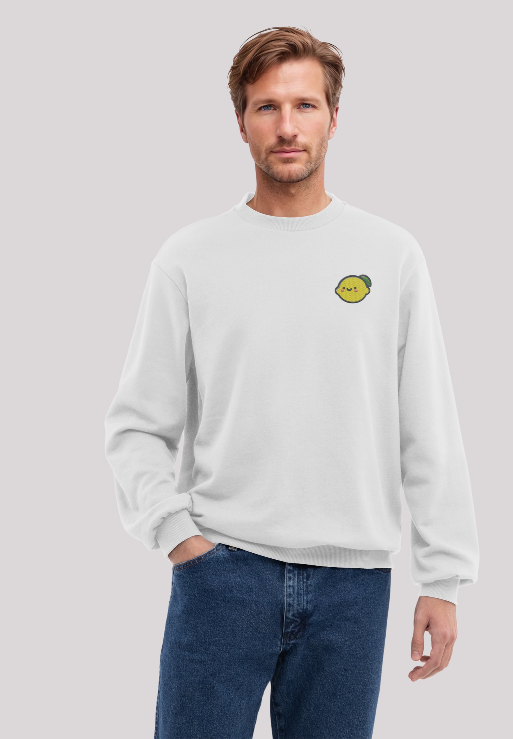 F4NT4STIC Sweatshirt "Lemon Cute Face Bestickt", Premium Qualität günstig online kaufen