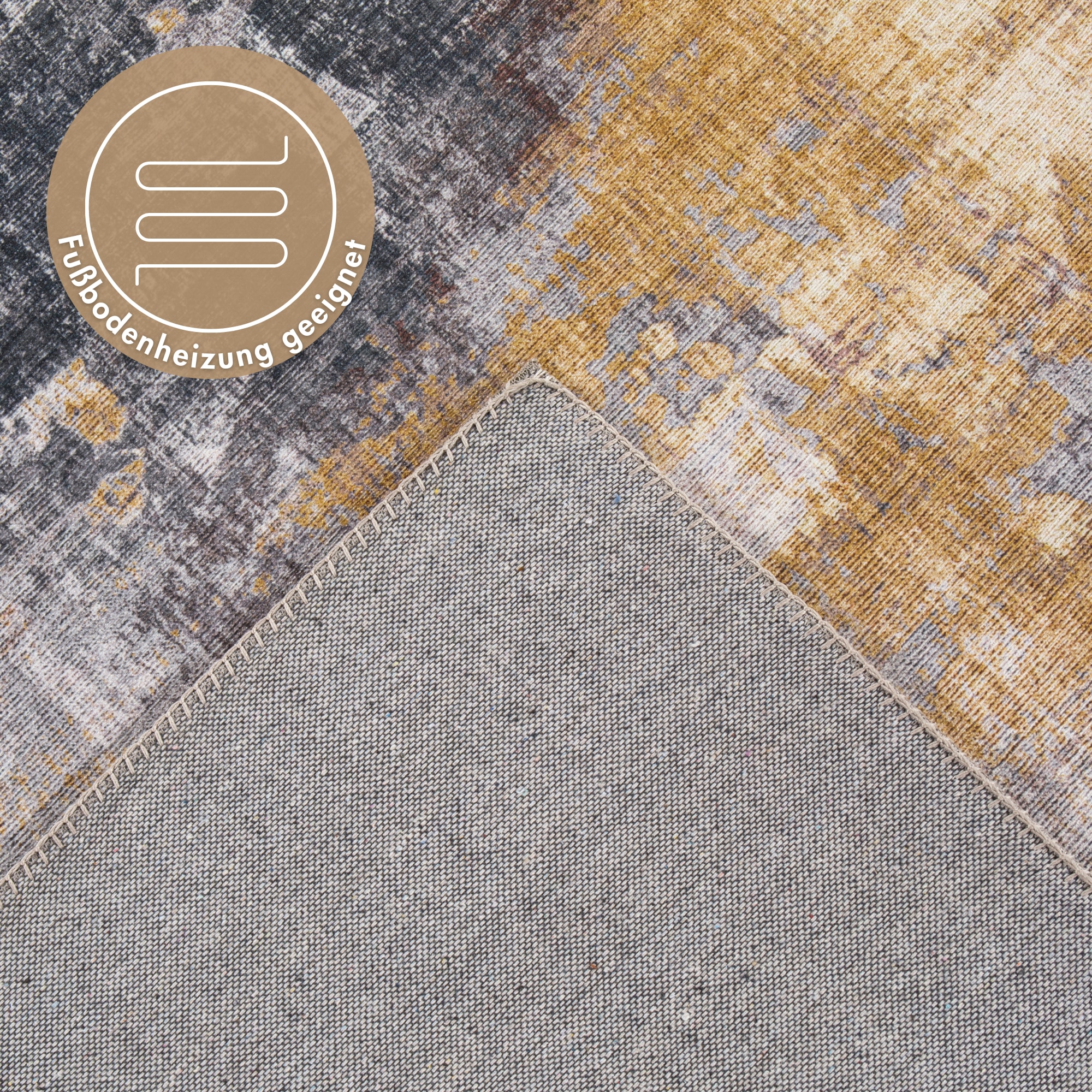LUXOR living Teppich »Prima rund«, rechteckig, 7 mm Höhe, Kurzflor, bedruckt, modernes Design, auch als Läufer erhältlich