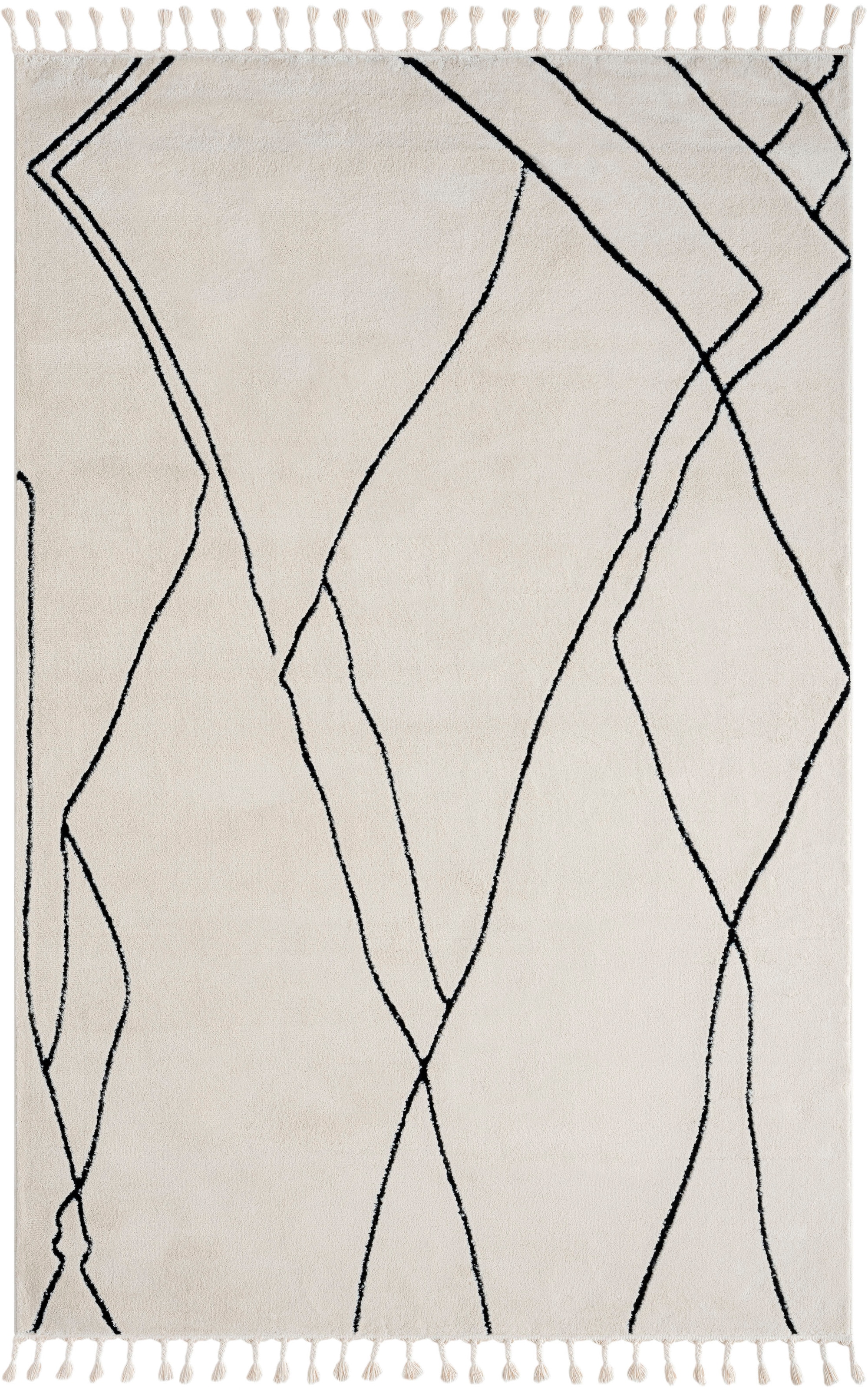 Myflair Möbel & Accessoires Hochflor-Teppich »Moroccan Drawline Lagerräumung«, rechteckig, 24 mm Höhe, modern, marokkanisches Design, flauschig weich durch Hochflor