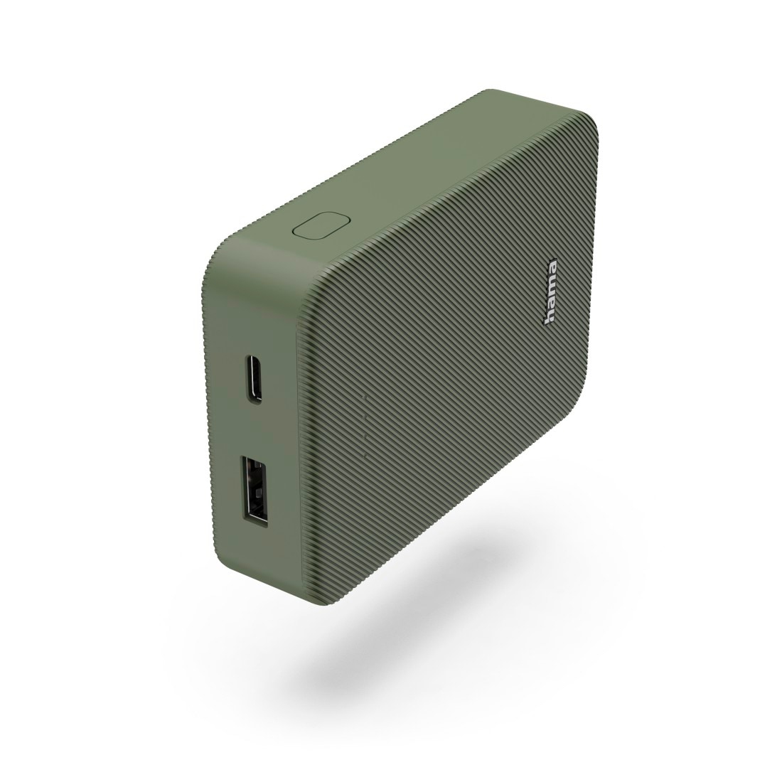 HAMA Powerbank "Powerbank 10000mAh, 2 Ausgänge: USB-C, USB-A", 10.000mAh, grün, Akkumulatoren