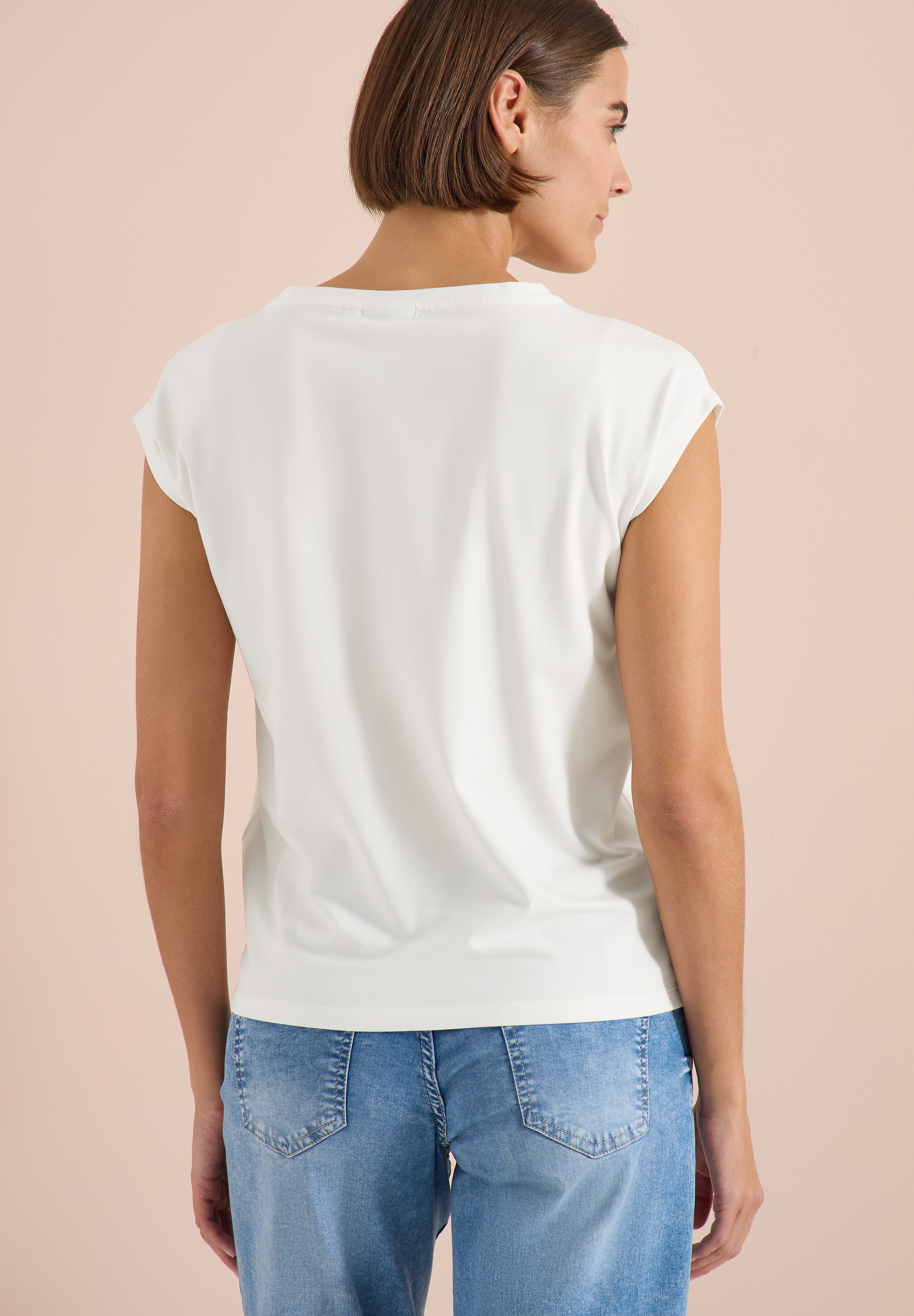 Cecil Kurzarmshirt Sommershirt mit Knotendetail