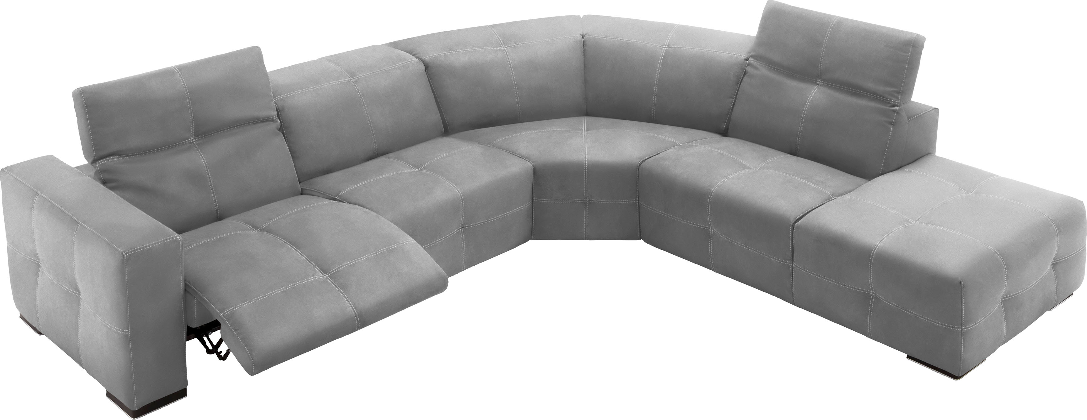 Egoitaliano Ecksofa "Sauvanne, Designsofa der Extraklasse, elegant und bequem, L-Form" wahlweise mit elektrischer Relaxfunktion, Kopfteilverstellung