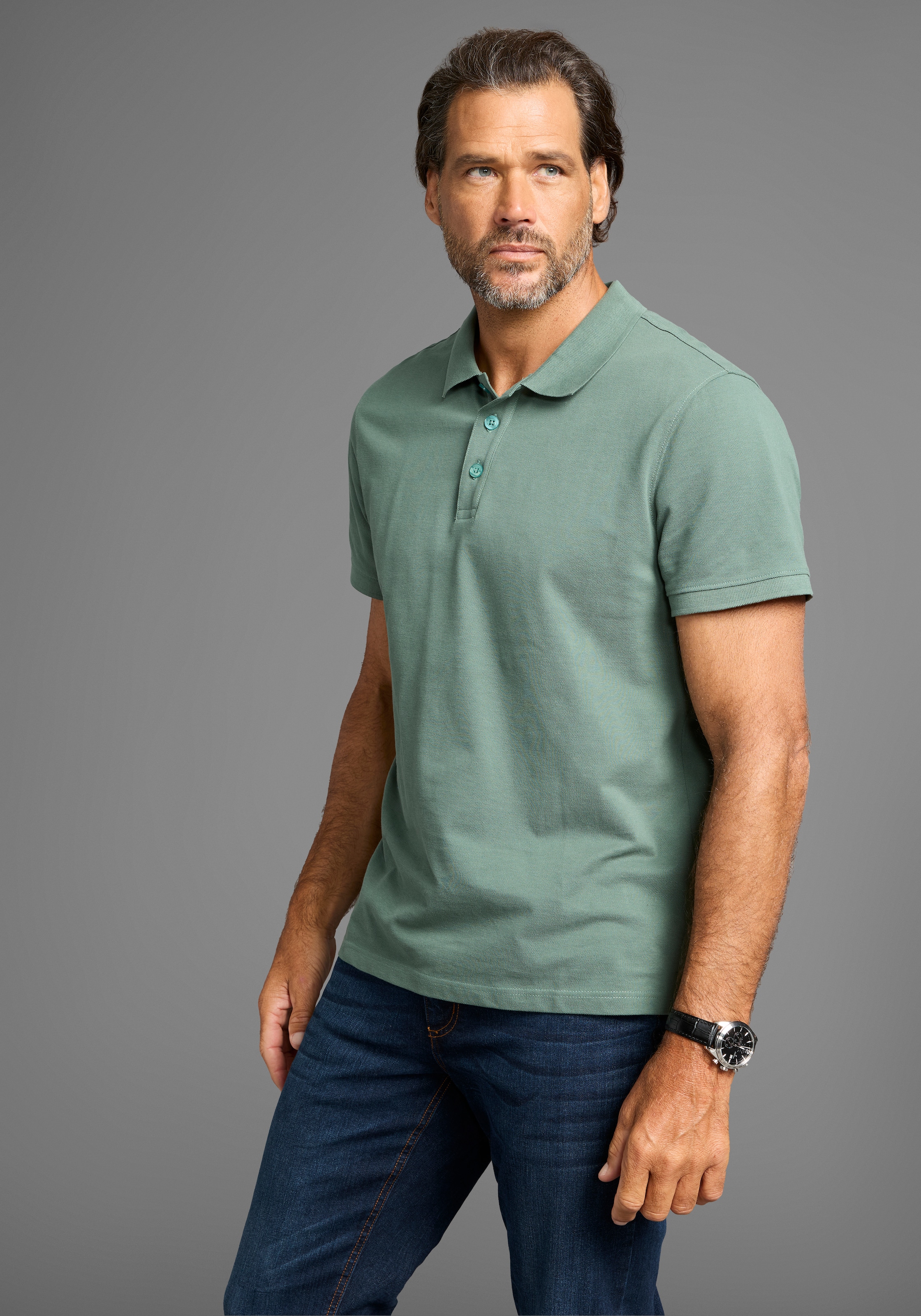 Man's World Poloshirt, (2-er Pack), in tollen Farbkombinationen