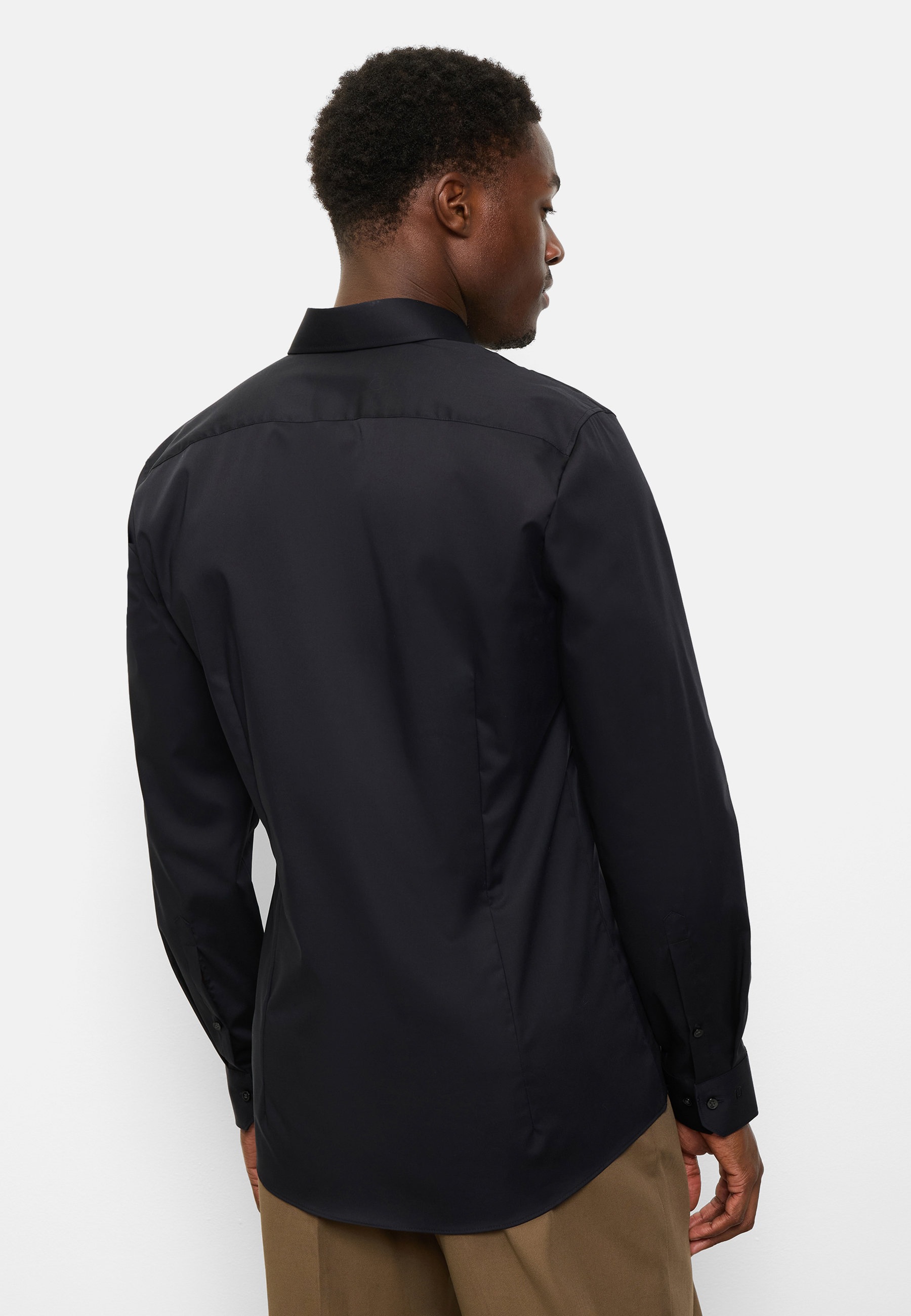 OLYMP No. Six Long Sleeve Shirt Black Size 39 3