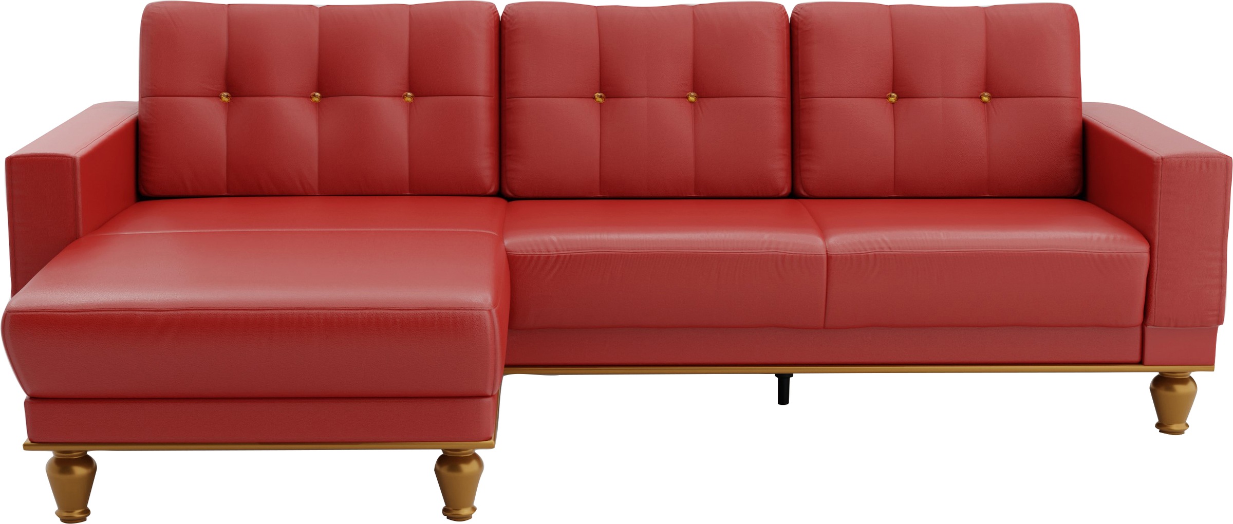 sit&more Ecksofa »Orient 5 V L-Form«, mit Strass-Stein, wahlweise mit Bettfunktion und Bettkasten