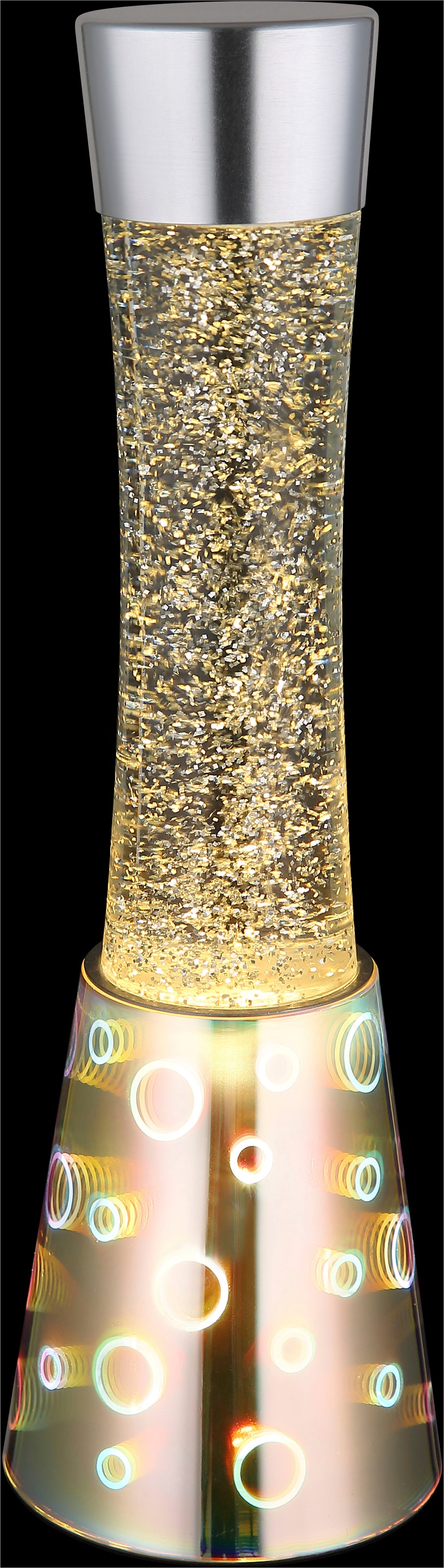 GLOBO LIGHTING Tischleuchte »SPARKLE« LED-Modul 1 Stk. Warmweiß Tischlampe Glitterleuchte Deko-Tischleuchte Schlafzimmer