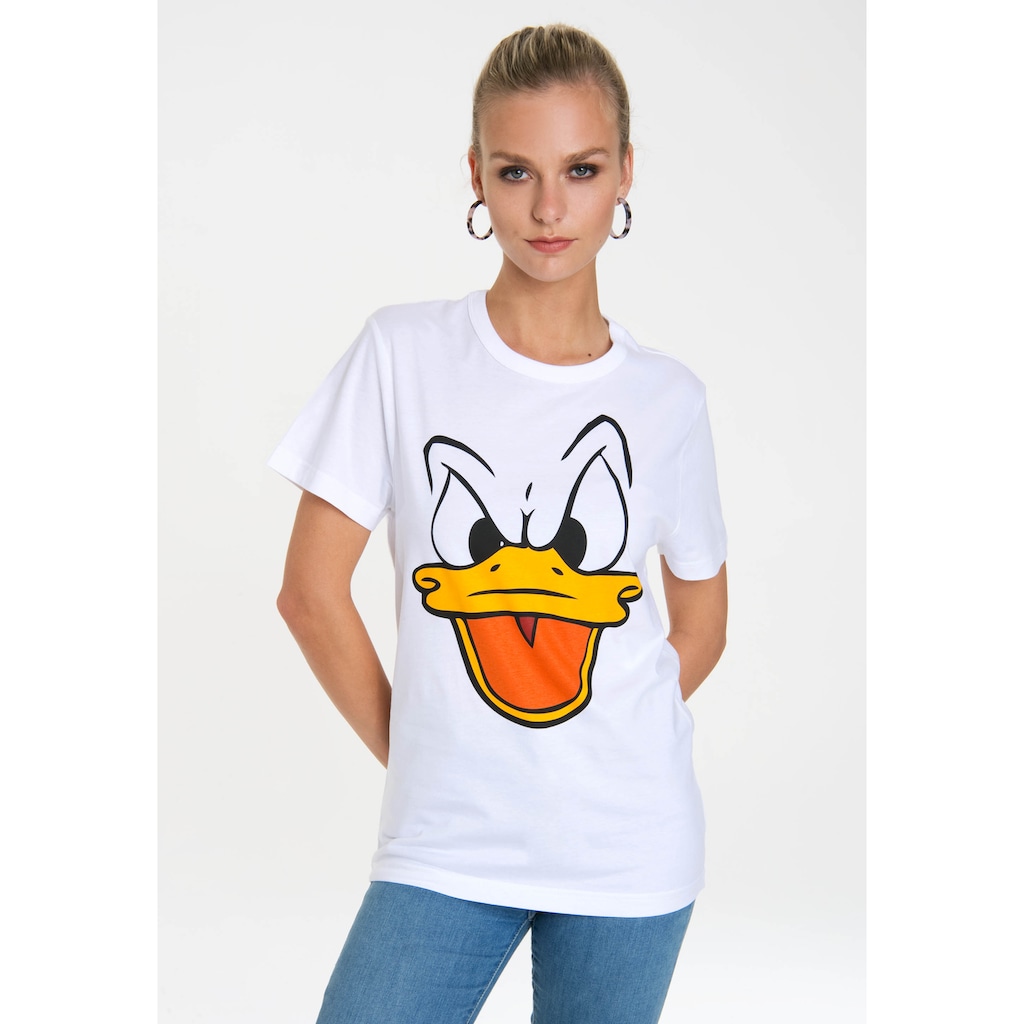 LOGOSHIRT T-Shirt »Donald Duck – Face«