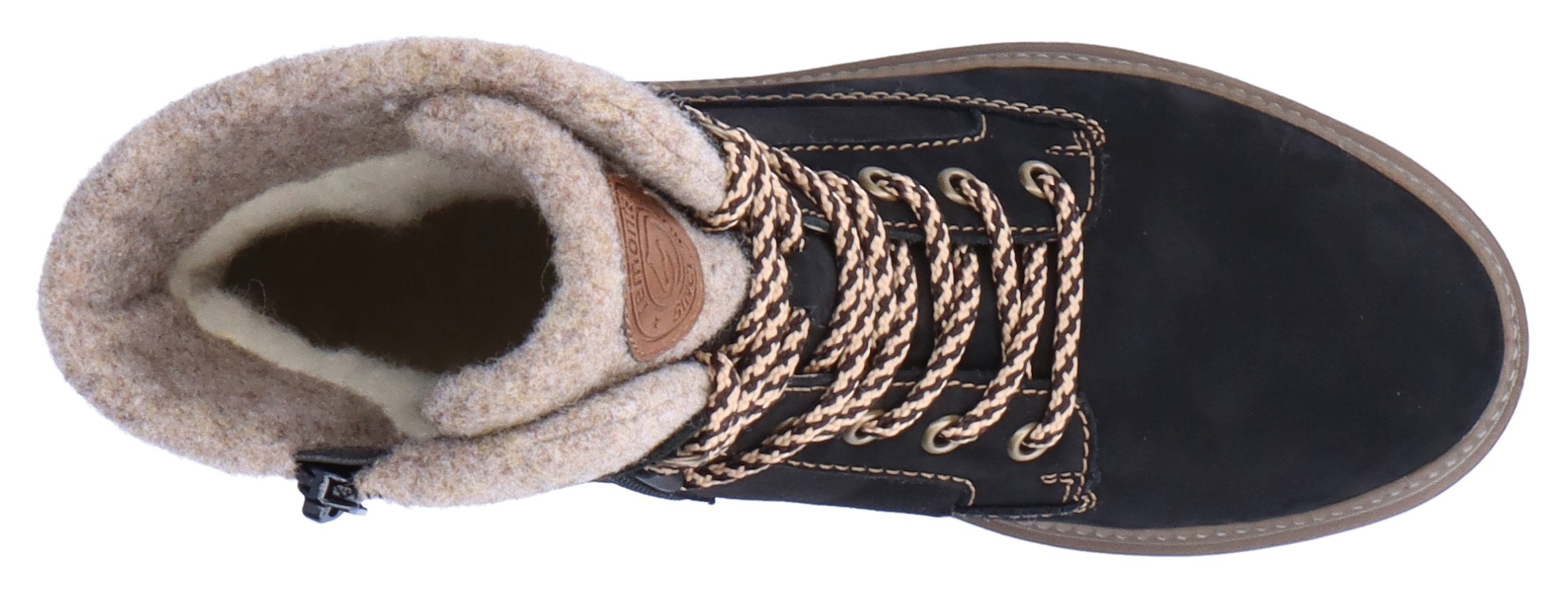 Remonte Winterboots, mit Textilbesatz am Kragen