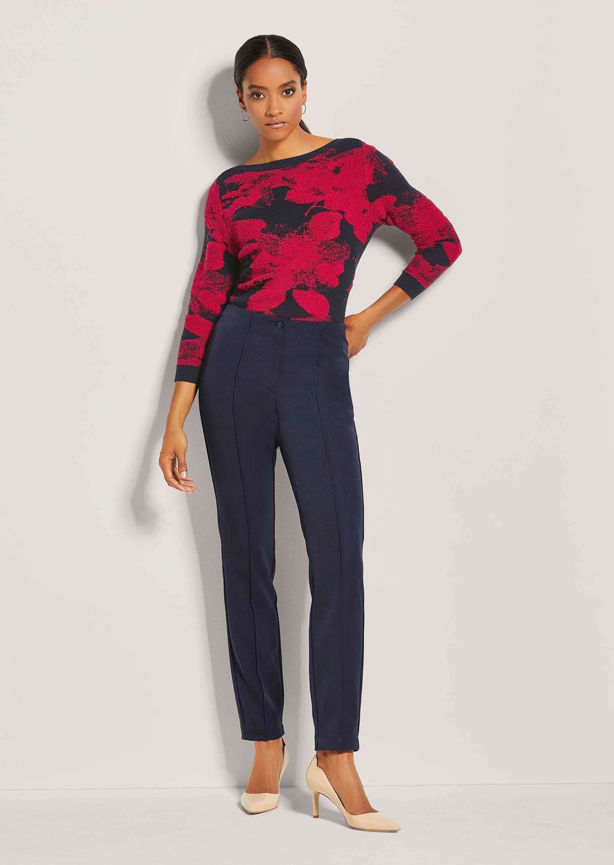 MADELEINE Stoffhose "Schlupfhose Slim Fit Stretchhose mit Biesen" günstig online kaufen