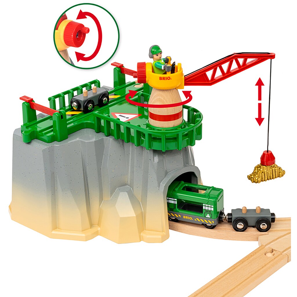 BRIO® Spielzeugeisenbahn-Erweiterung »BRIO® WORLD, Gebirgs-Frachten Set Deluxe«, (Set), FSC®- schützt Wald - weltweit