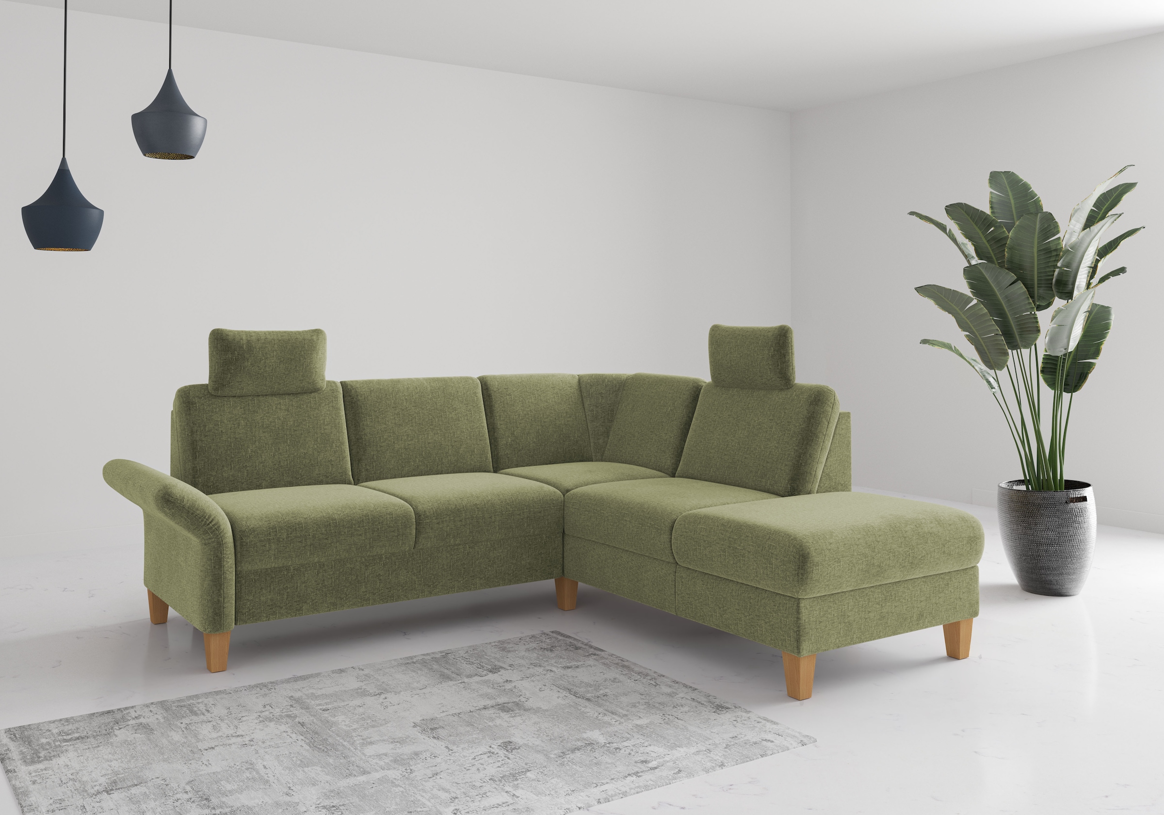 OTTO home Ecksofa "Rochelle, L-Form" wahlweise mit Armteilverstellung, Schlaffunktion und Bettkasten