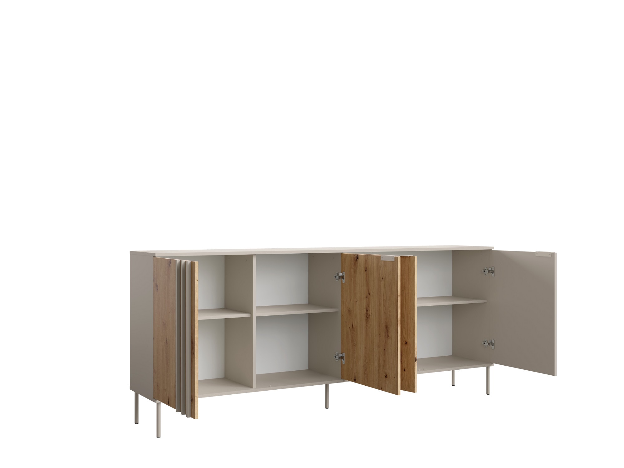 OTTO home Kommode »AAELIN Sideboard mit 4 Türen, viel Stauraum« Schubkastenkommode mit 6 Fächer, modernes Design