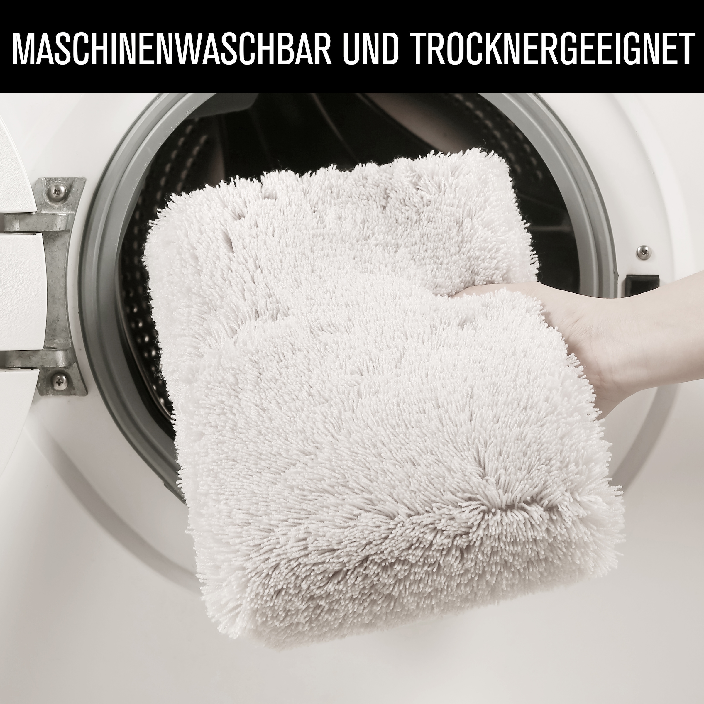 Bruno Banani Badematte »Lana, Badvorleger, Badezimmer Teppich«, rutschhemmend beschichtet, fußbodenheizungsgeeignet-schnell trocknend-strapazierfähig, Badteppich, Badematten, unifarben, auch als 3 teiliges Set & rund
