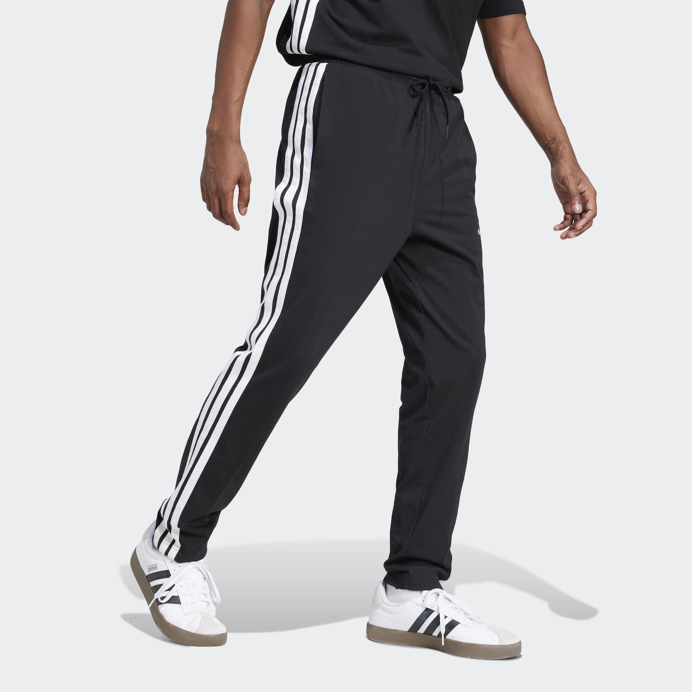 adidas Sportswear "ESSENTIALS 3-STREIFEN SINGLE JERSEY" sportlicher Look mit 3-Streifen-Logo, aus Baumwolle und Polyester