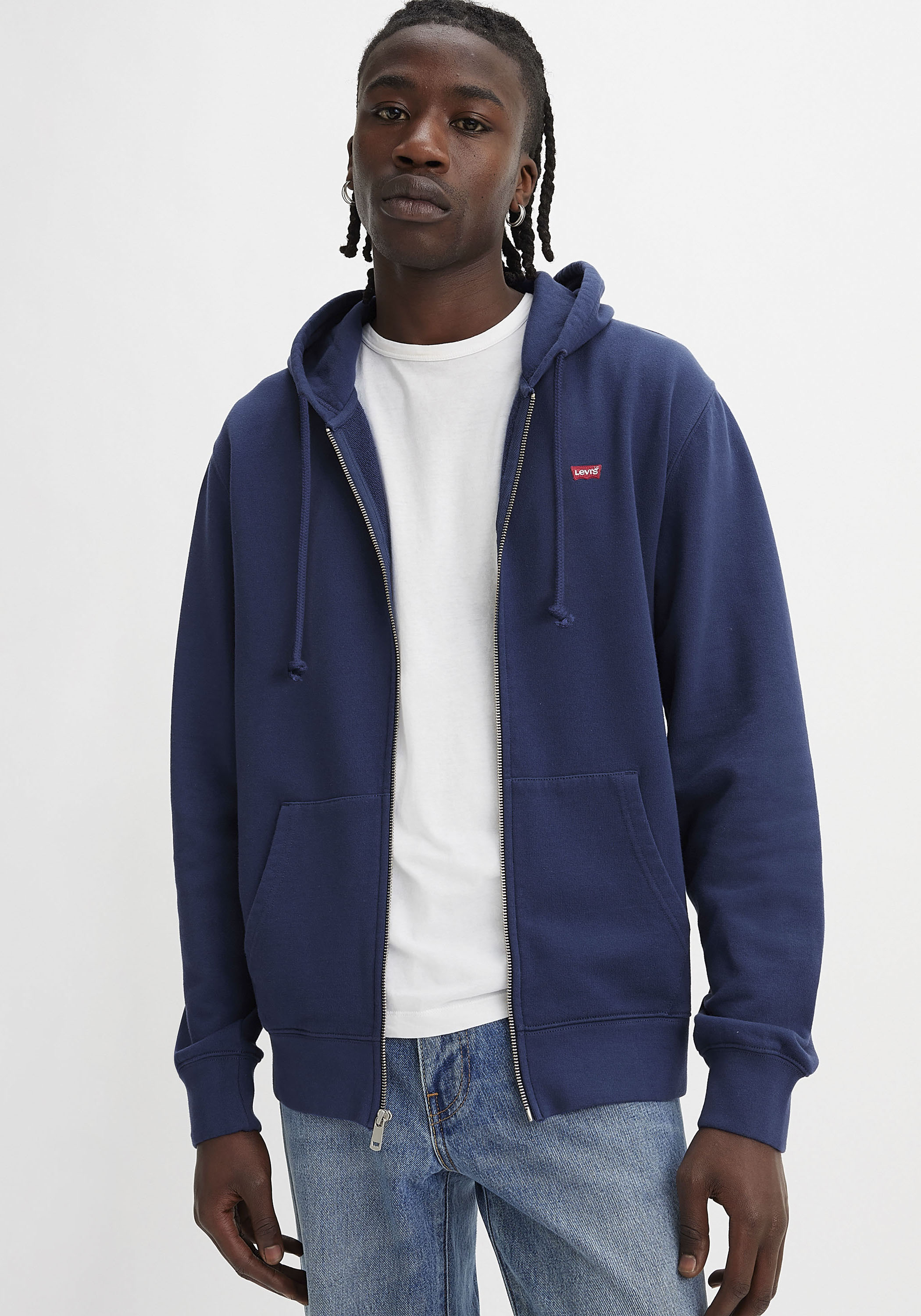 Thumbnail - Levis Kapuzensweatjacke "NEW ORIGINAL ZIP UP" mit Logo-Stickerei und Kängurutasche