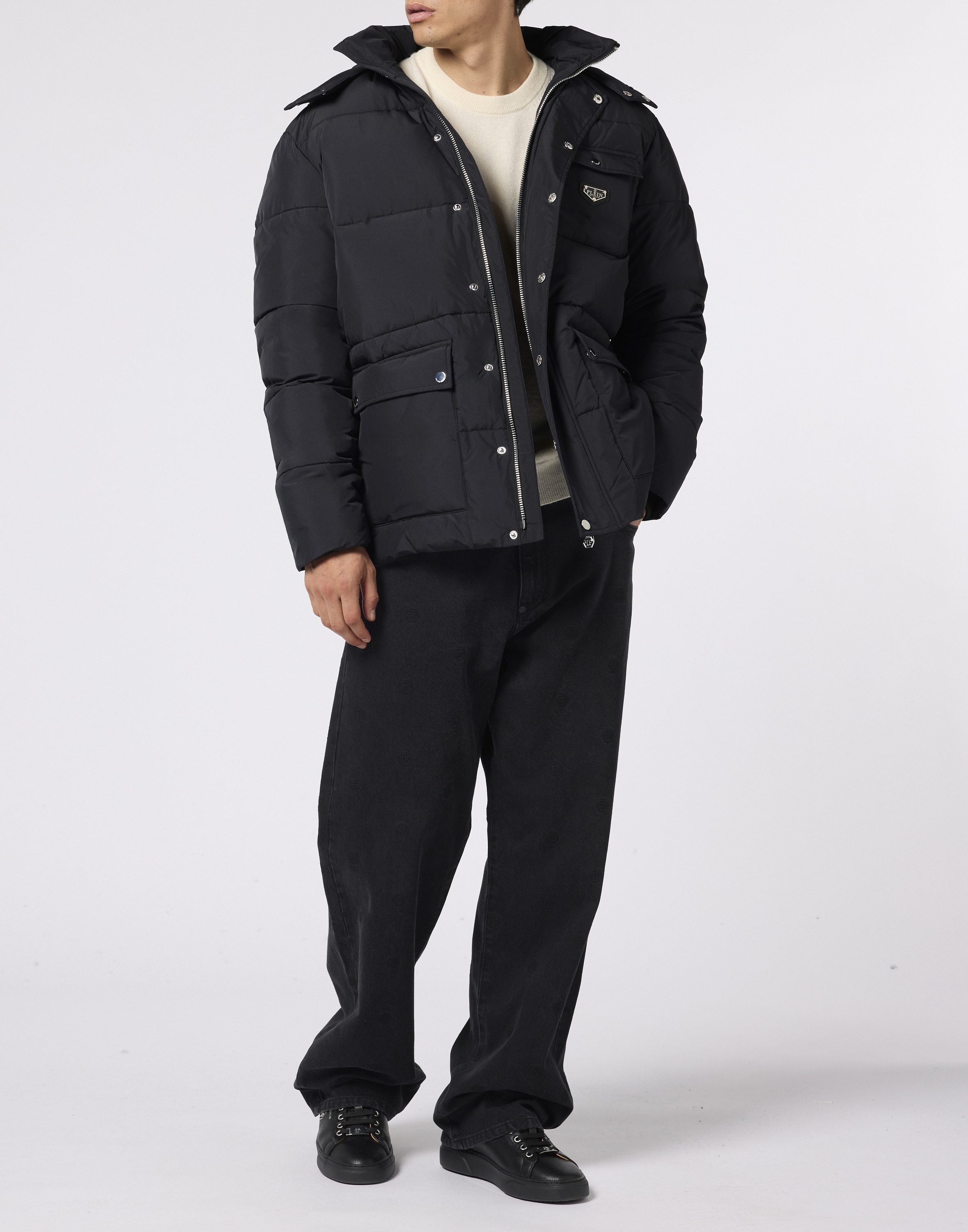 PHILIPP PLEIN Winterjacke »Nylon Puffer Jacket Gothic Plein«