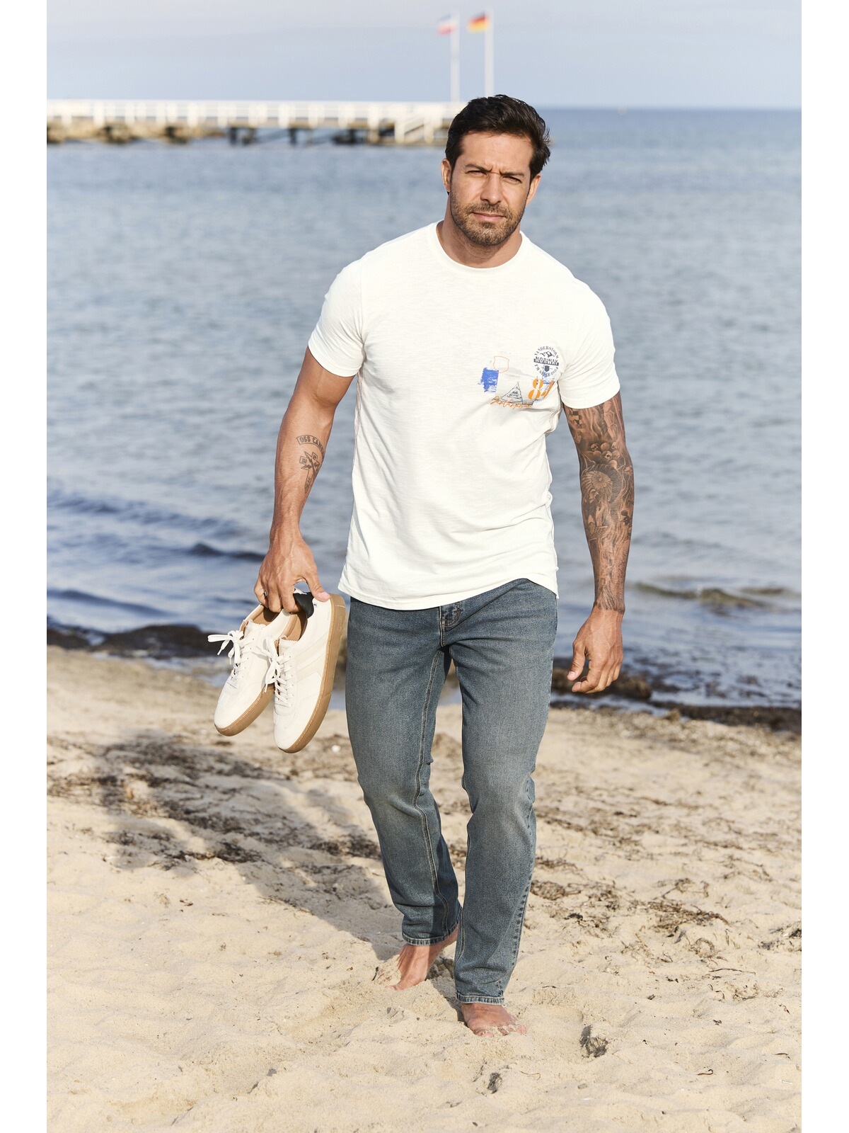 Jan Vanderstorm T-Shirt »T-Shirt TUPPE«, (1 tlg.)
