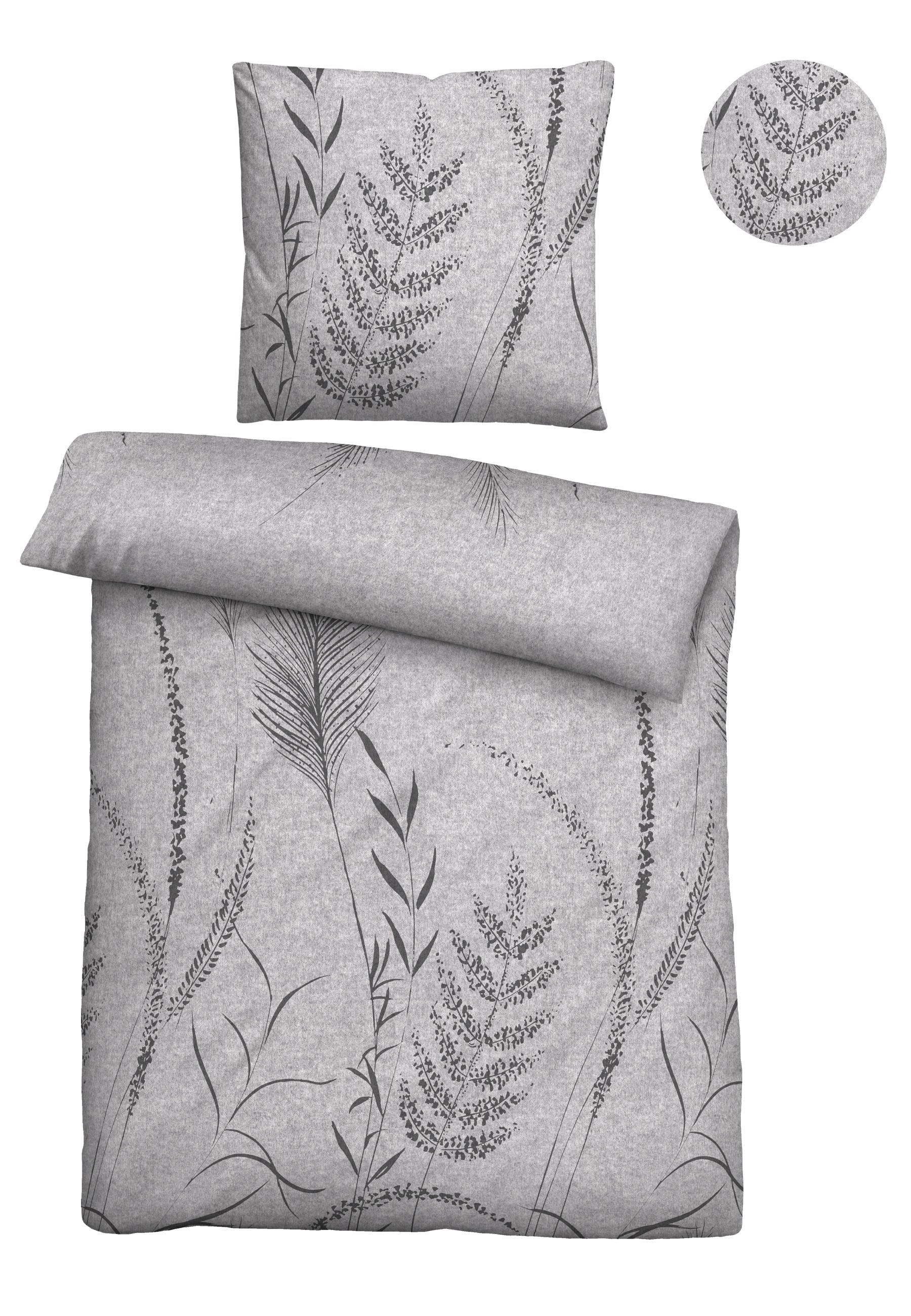 Biberna Bettwäsche "0840518" 2 Stk. tlg. kuschelig warm, samtweich, Melange günstig online kaufen