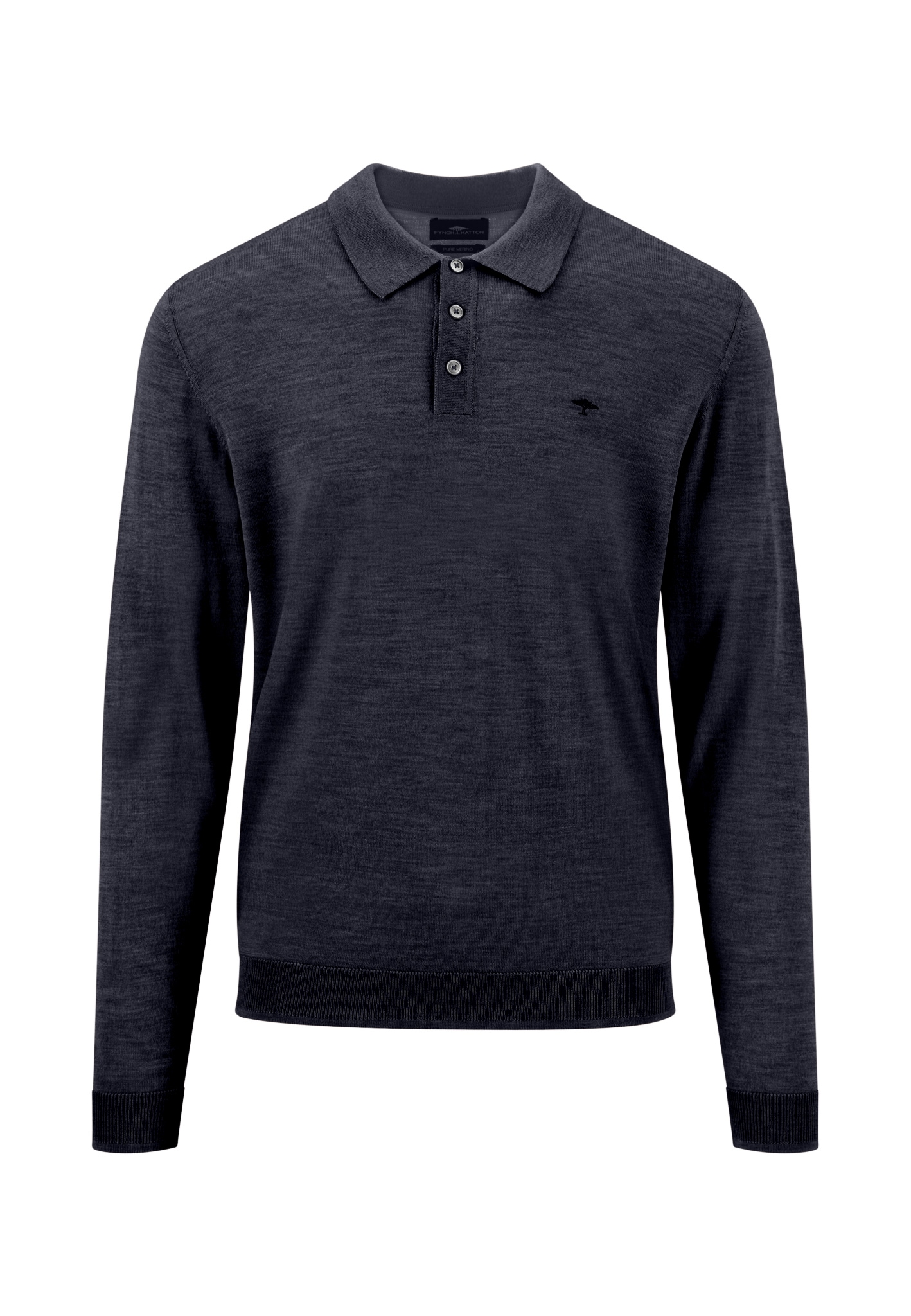 FYNCH-HATTON Polokragenpullover Langarm mit Knopfleiste