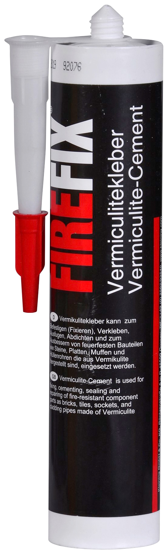 FIREFIX Klebstoff "Schamottekleber", schwarz, Klebstoffe, 310 ml Kartusche