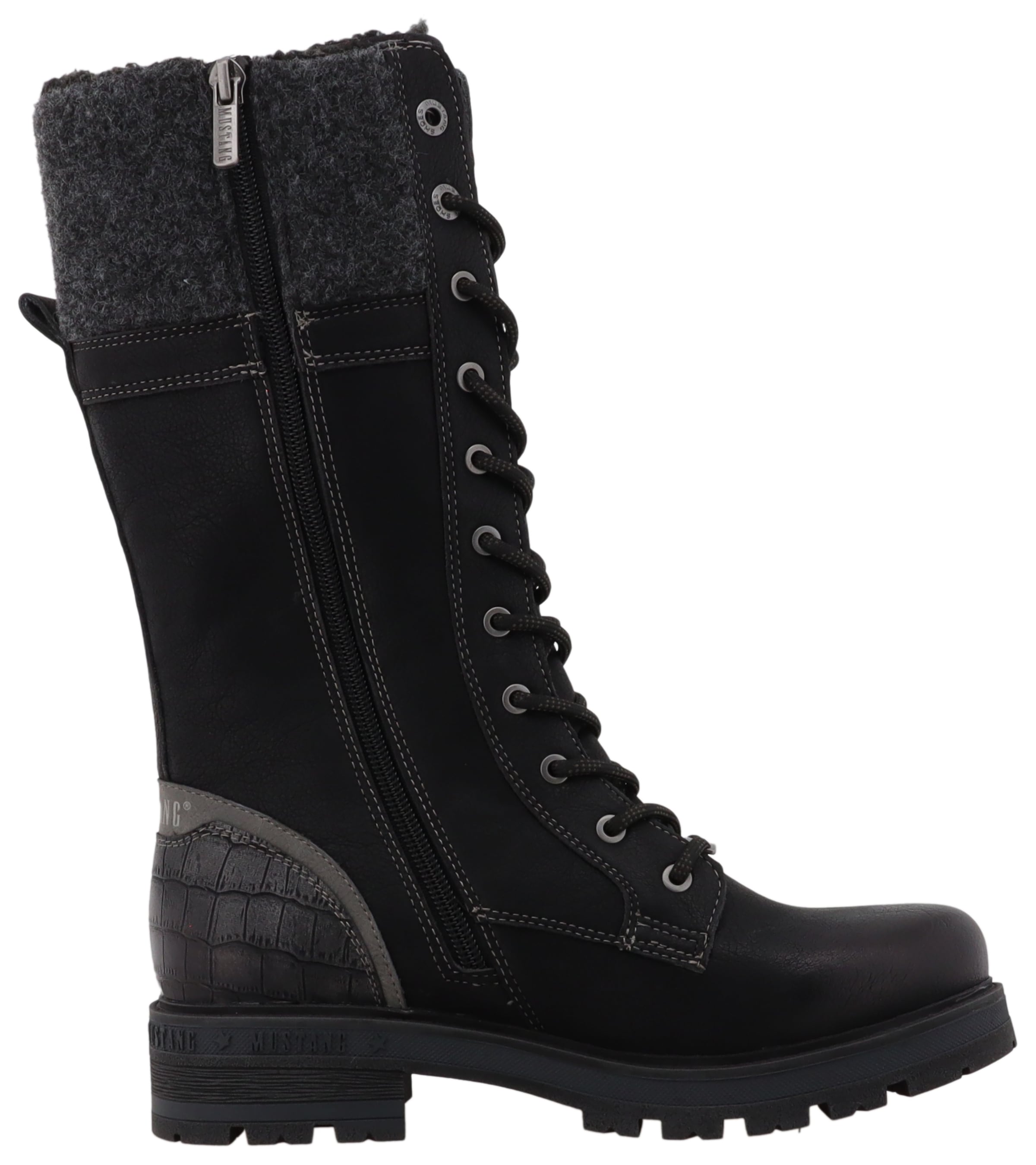 Mustang Shoes Winterstiefel »Darleen«, Schnürstiefel mit Reißverschluss