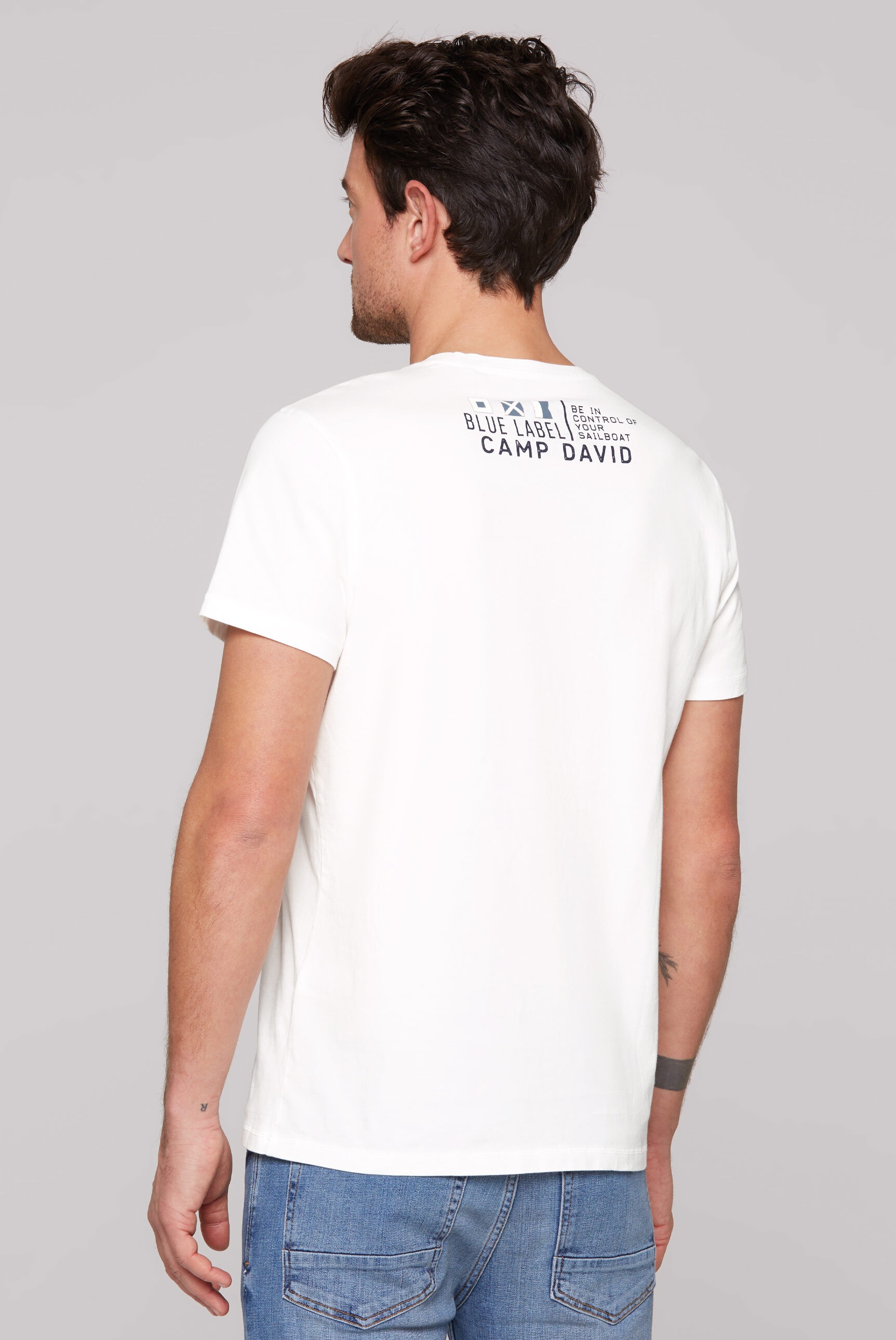 CAMP DAVID Rundhalsshirt, aus Baumwolle