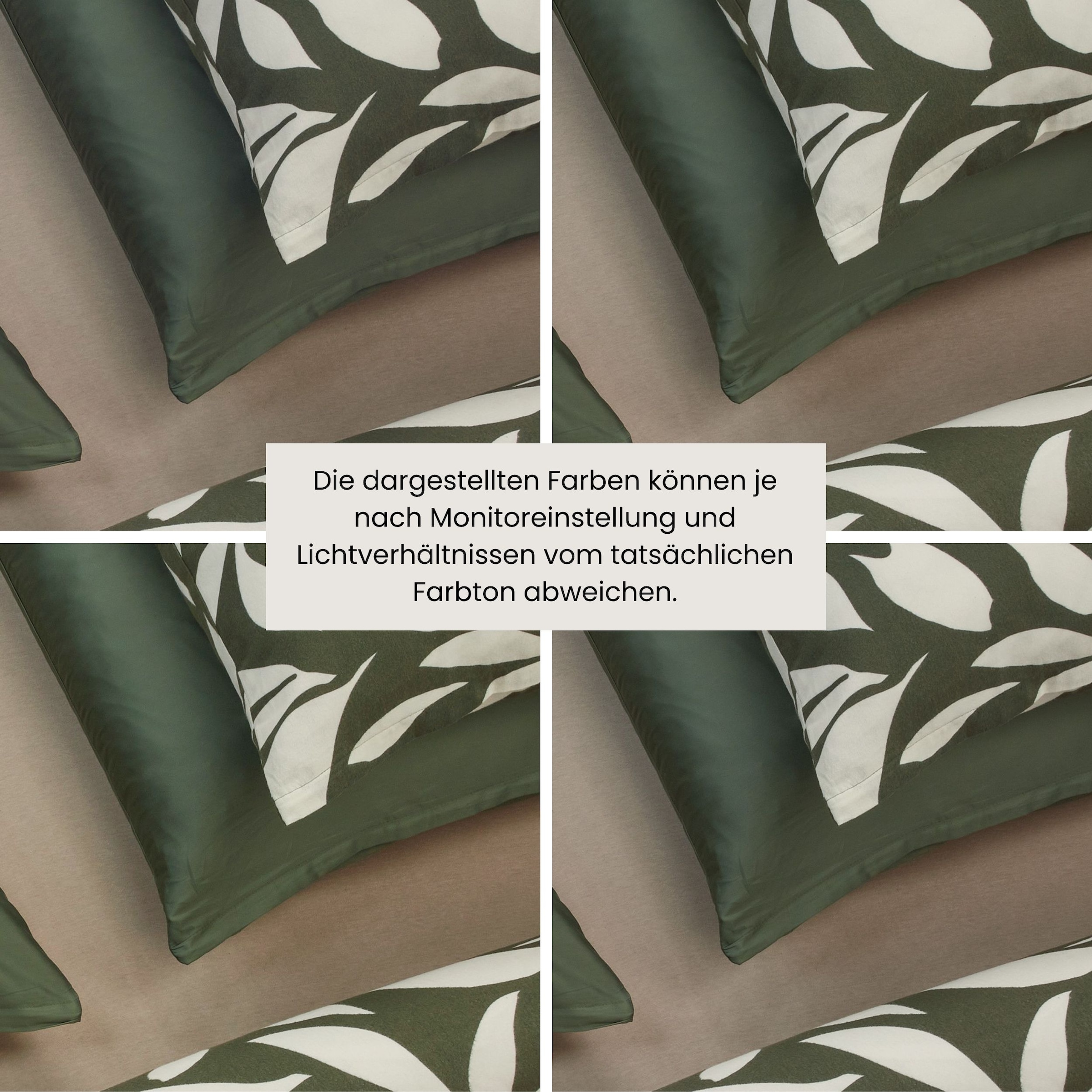Schiesser Bettwäsche »Leaf aus weichem Baumwoll-Feinbiber mit floralem Muster« 2 Stk. OEKO-TEX® MADE IN GREEN