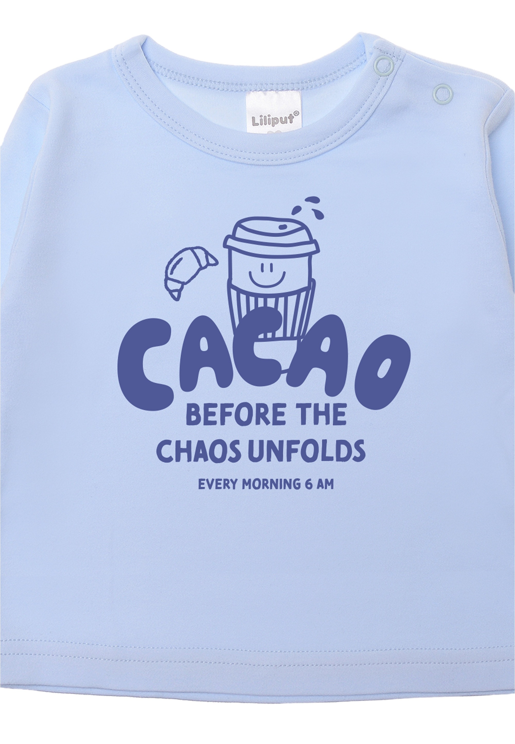 Thumbnail - Liliput Langarmshirt "Cacao" mit praktischen Druckknöpfen auf der Schulter