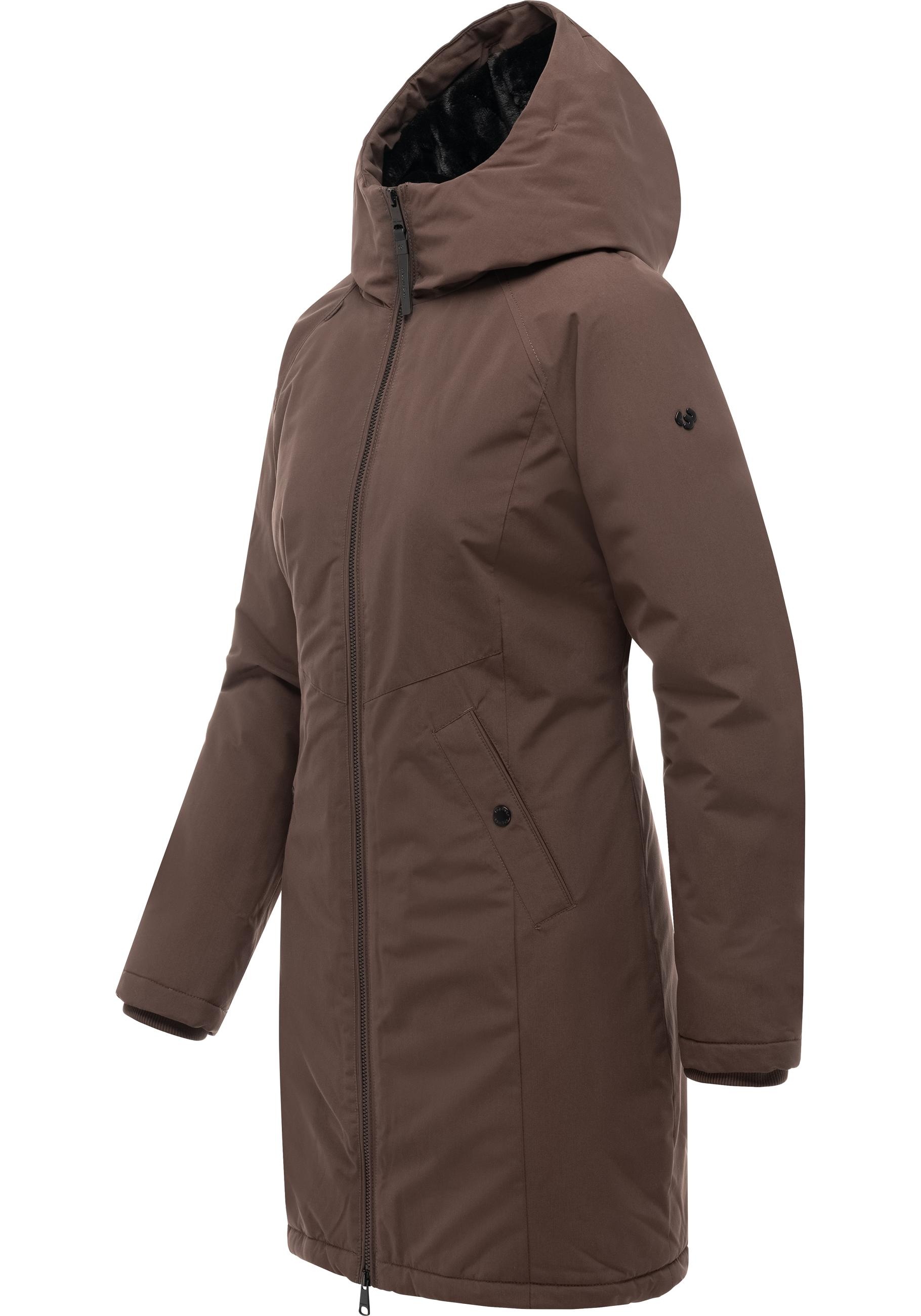 Ragwear Wintermantel »Nasima Y« Leichter Mantel Parka mit Kapuze, wasserdicht