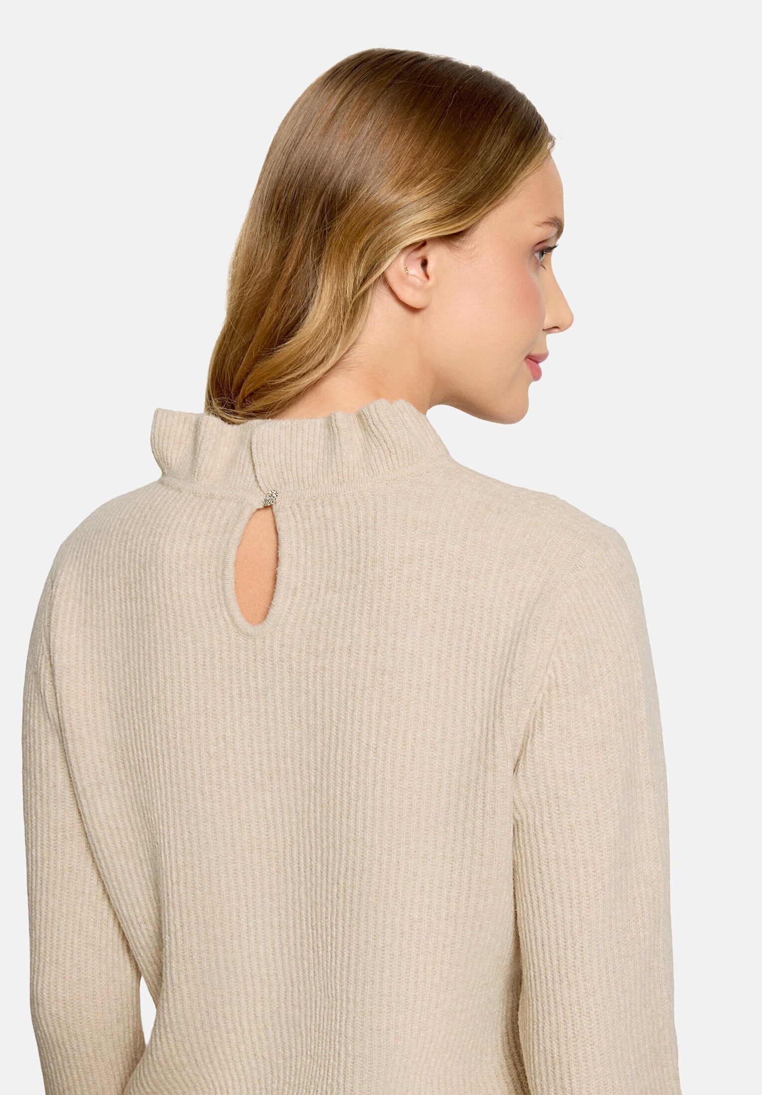 Cartoon Strickpullover »Damen mit Stehkragen« 1