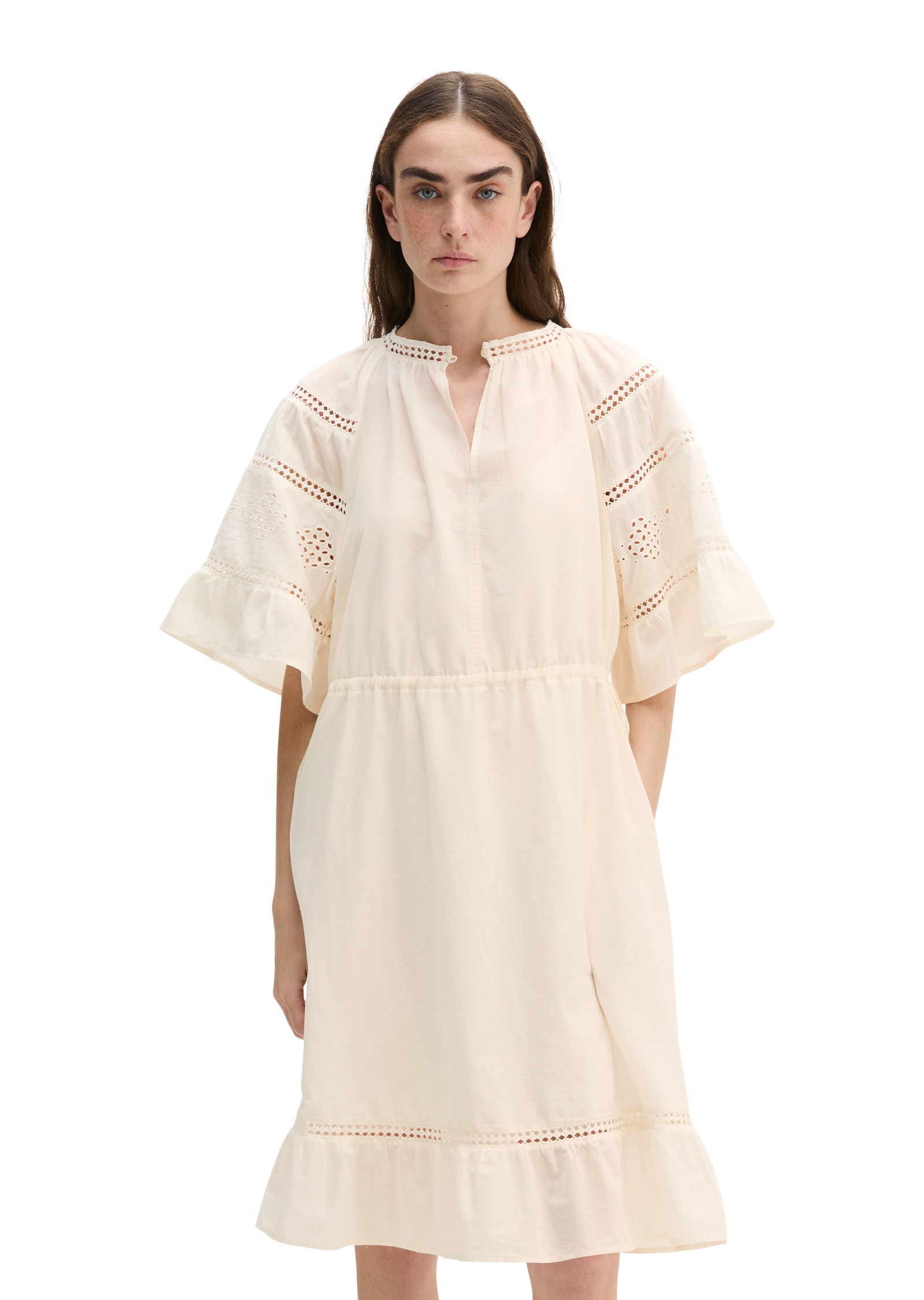 Marc O'Polo Midikleid »aus besticktem Baumwoll-Voile«