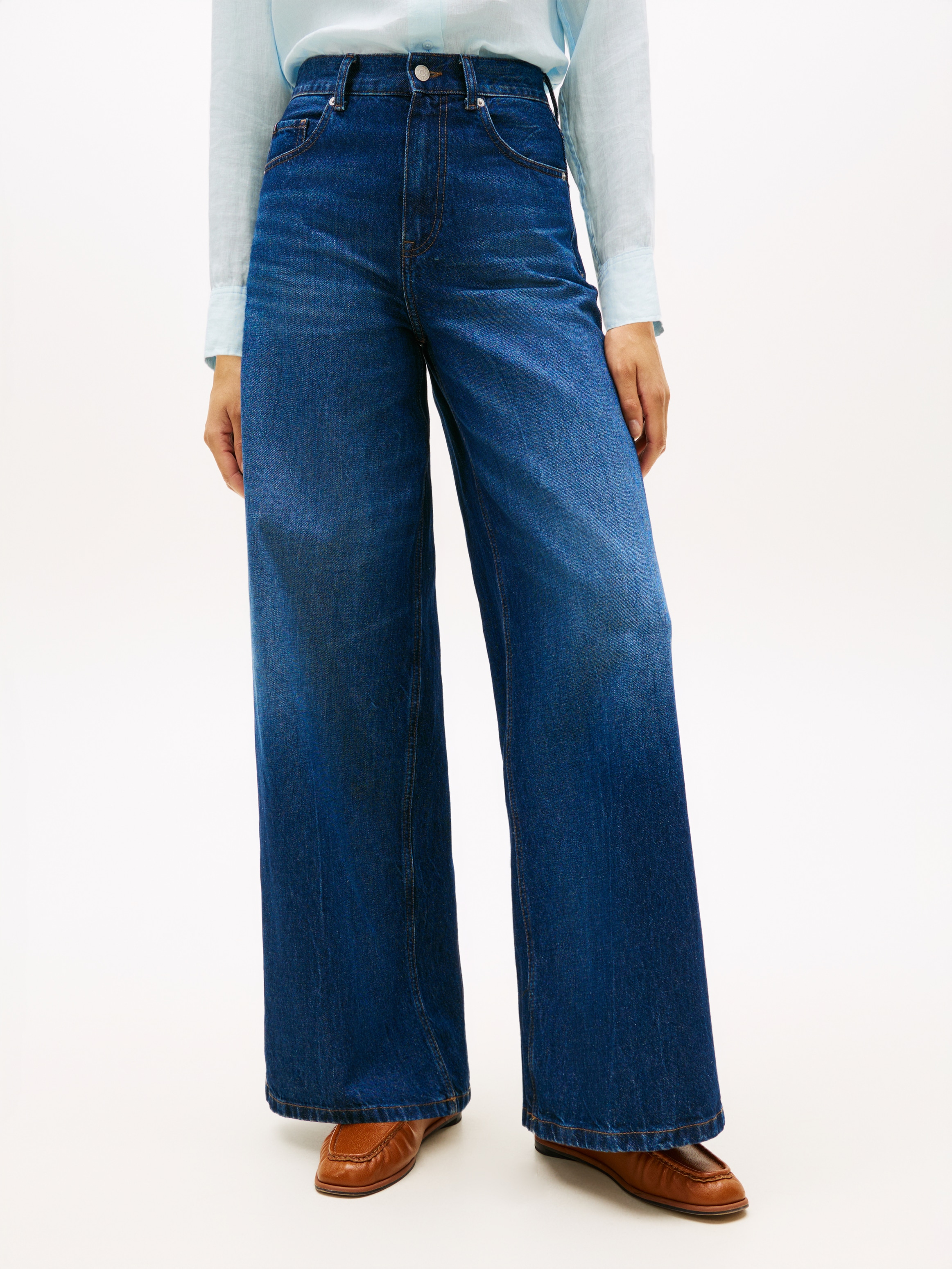 Tommy Hilfiger Weite Jeans "DNM NEW DOREEN 70S WIDE LEG HW" Baumwolle, läss günstig online kaufen
