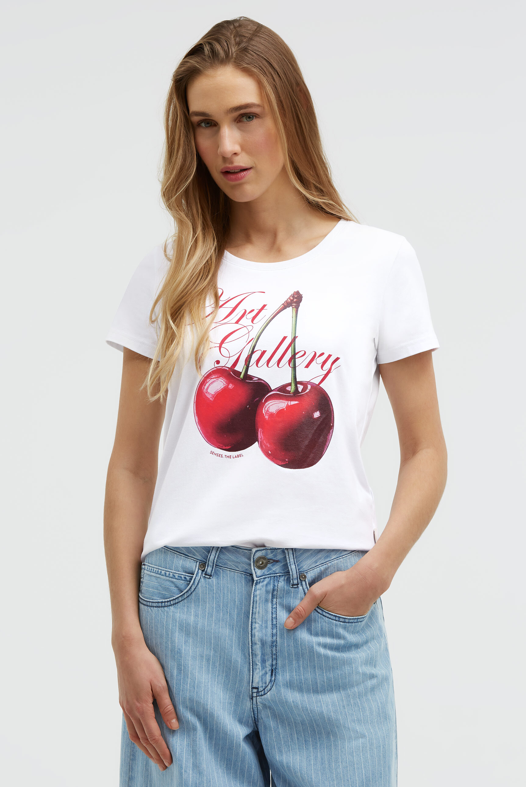 SENSES.THE LABEL Rundhalsshirt mit Baumwolle