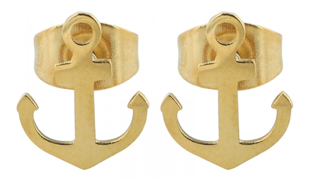 Adelia´s Paar Ohrhänger »Neuheit 2025 - Unisex Ohrstecker aus Edelstahl mit Anker«