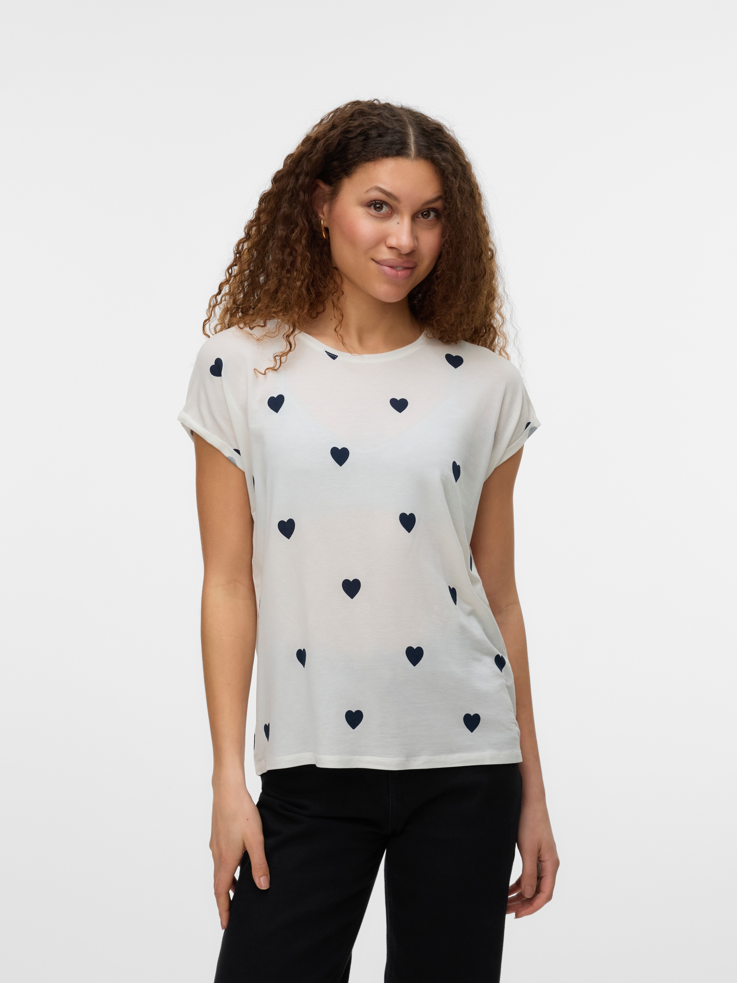Vero Moda Kurzarmshirt "VMAVA SS TOP MULTI AOP NOOS" Materialmix, regular f günstig online kaufen