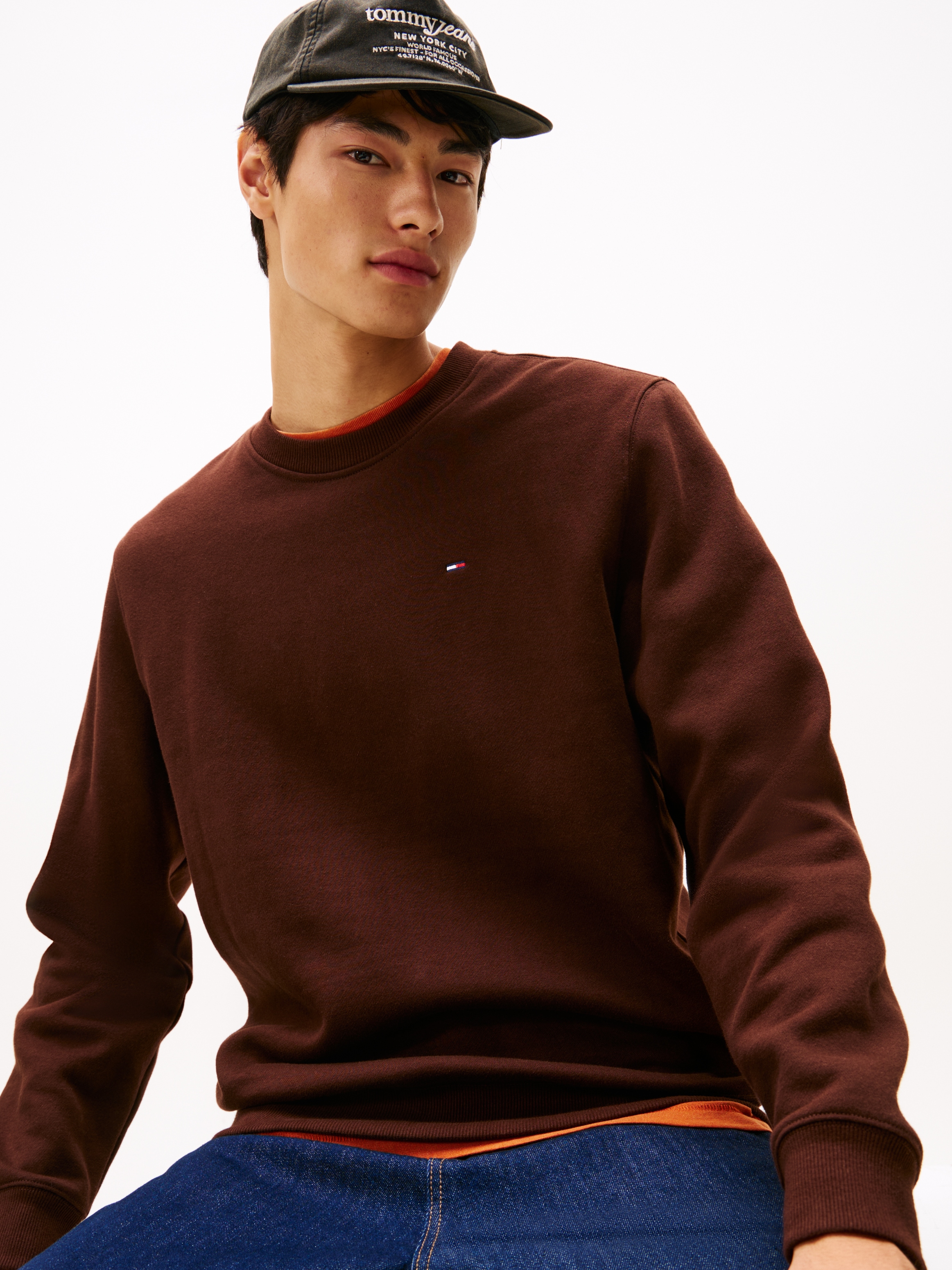 Tommy Jeans Sweatshirt "TJM REGULAR FLAG CREW NECK", Mit besticktem Markenl günstig online kaufen