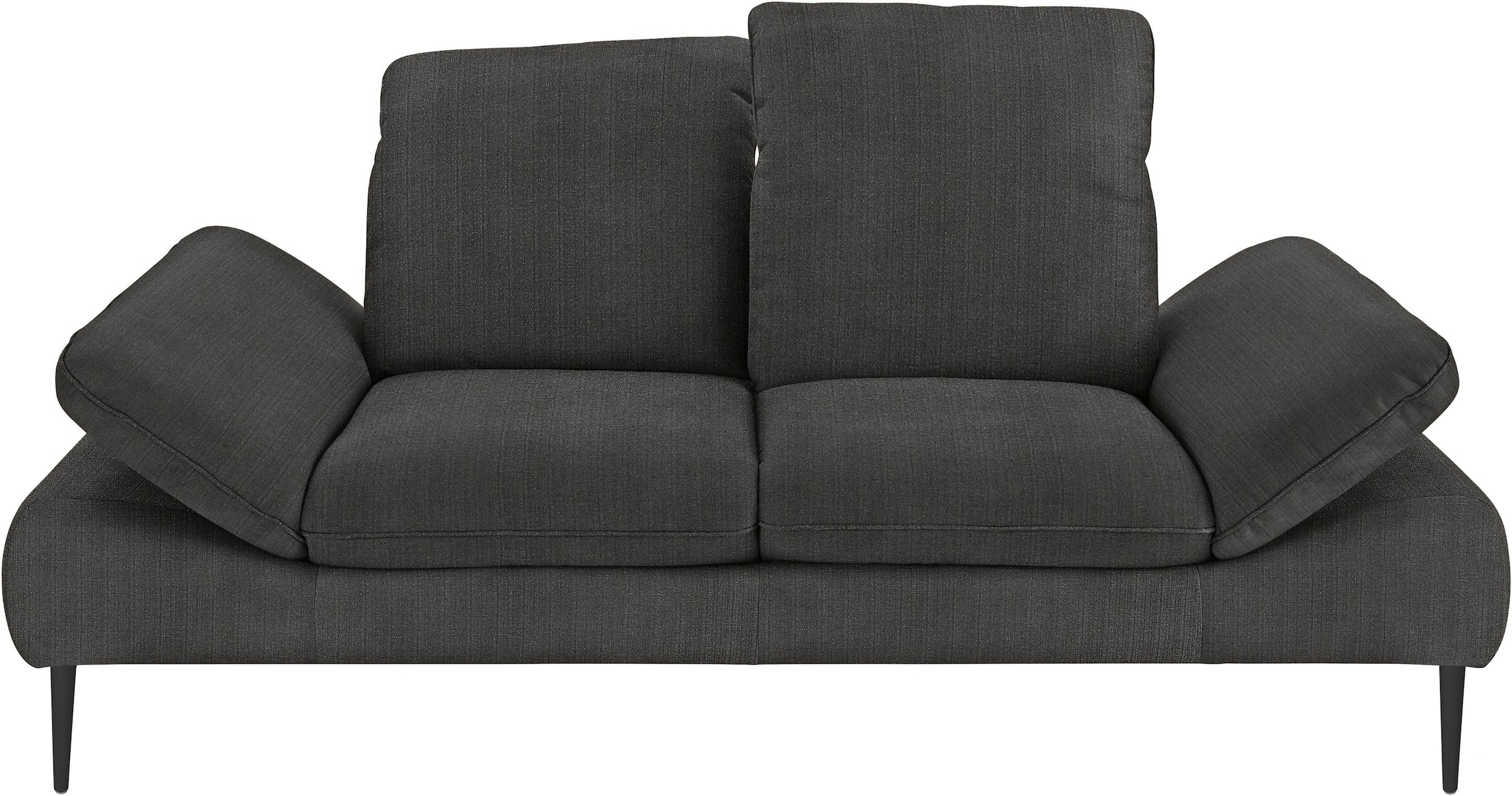 W.SCHILLIG 2,5-Sitzer »enjoy&MORE«, Sitztiefenverstellung, Füße schwarz pulverbeschichtet, Breite 232 cm