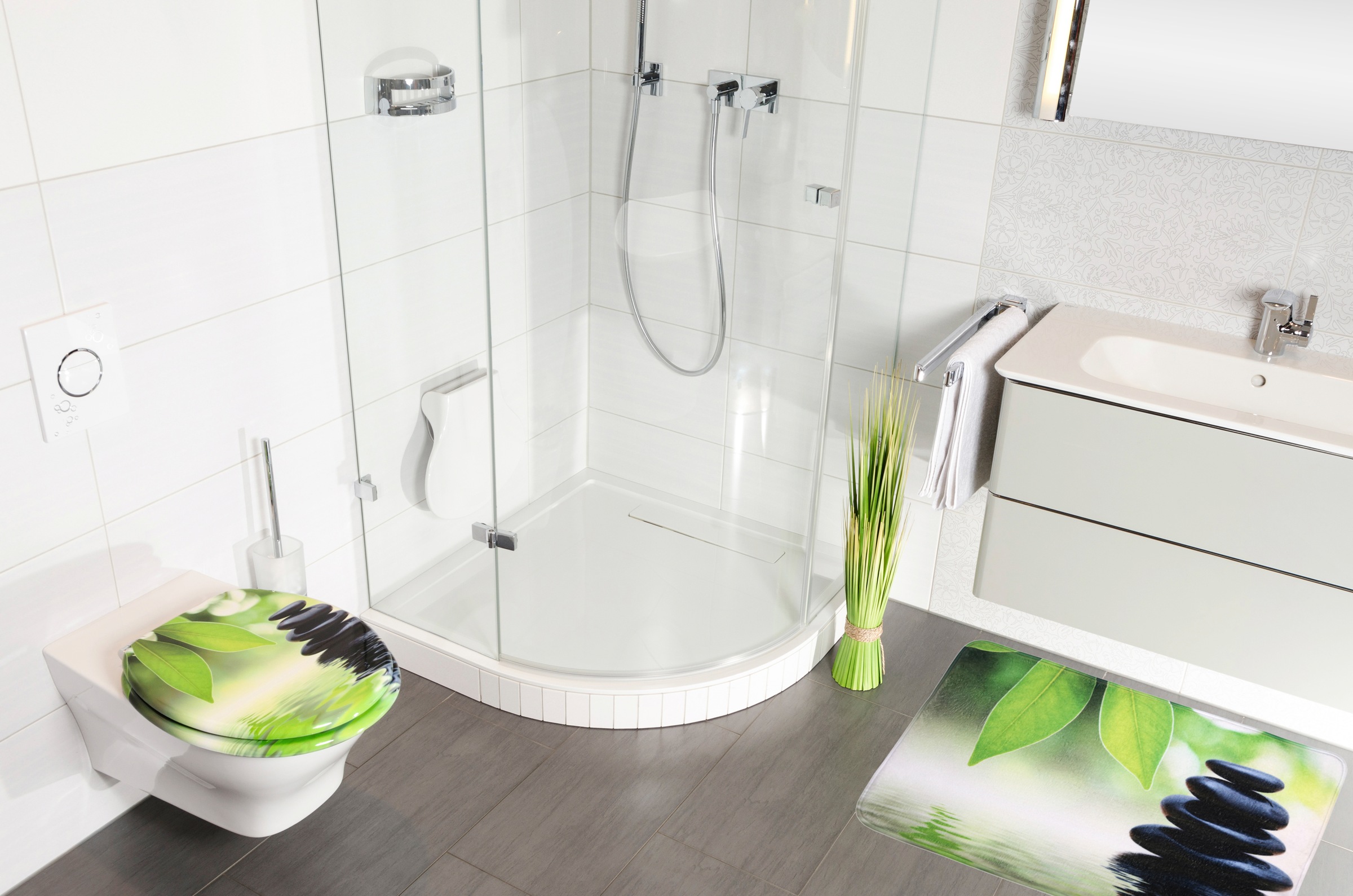 Sanilo Badaccessoire-Set "Harmony" bestehend aus WC-Sitz, Badteppich und Wa günstig online kaufen